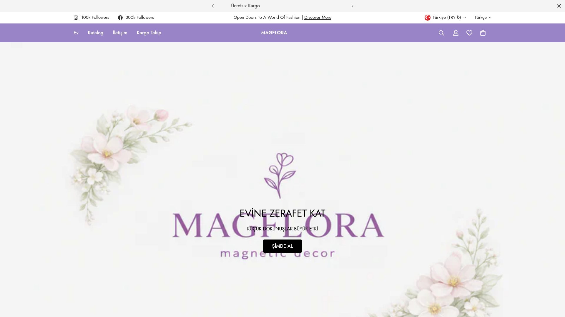 website screenshot of https://magflora.online/