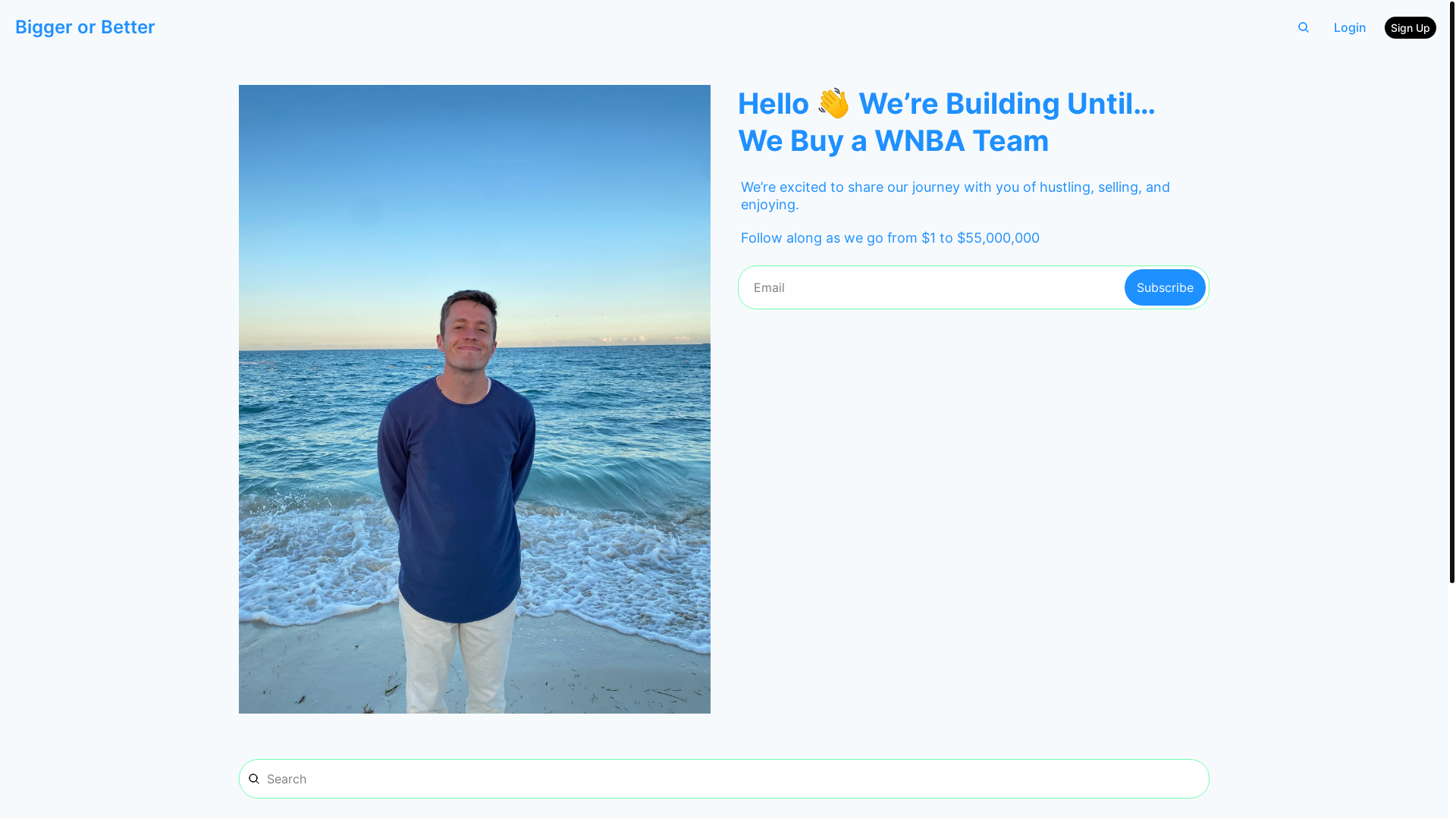 website screenshot of https://biggerorbetter.biz/
