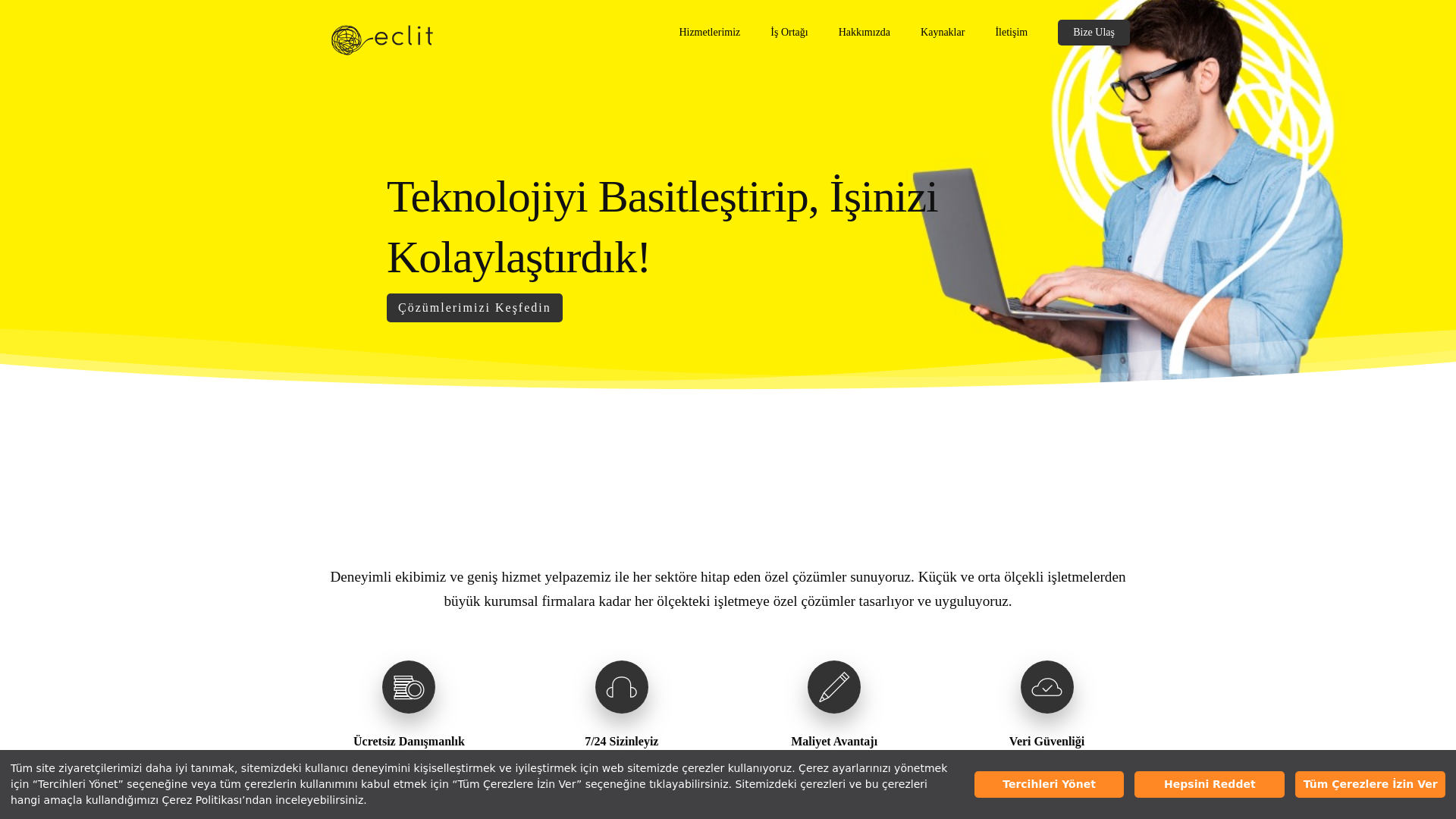 website screenshot of https://eclit.com/