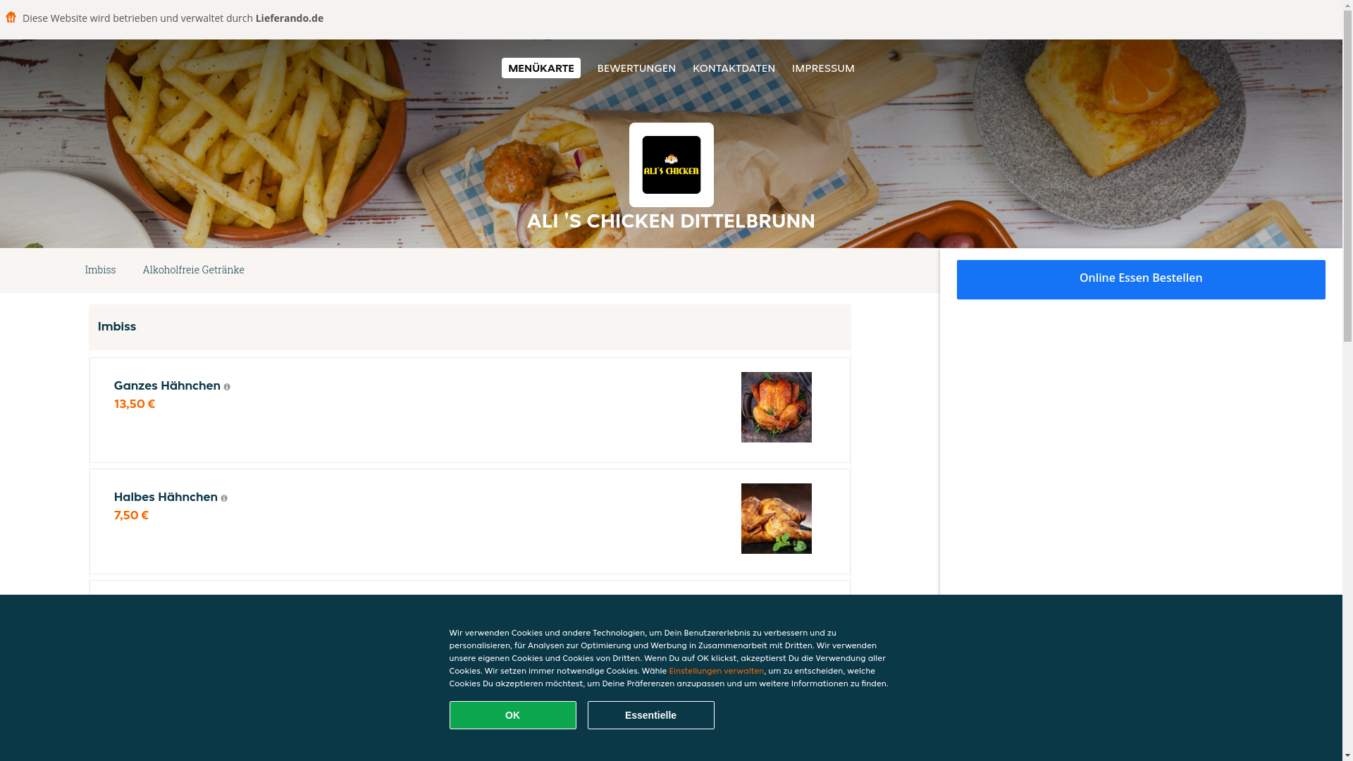 website screenshot of https://alischicken-dittelbrunn.de/