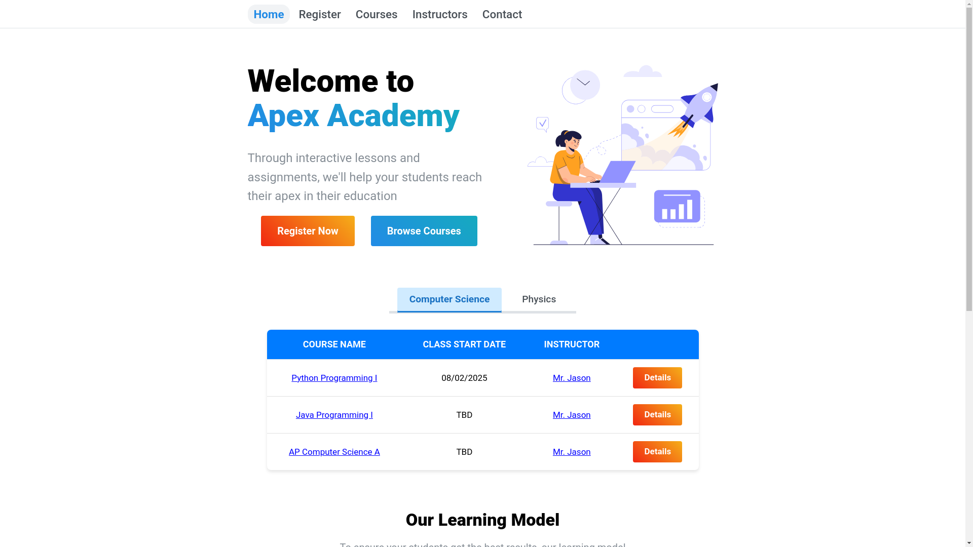 website screenshot of https://apex-academy.pages.dev/