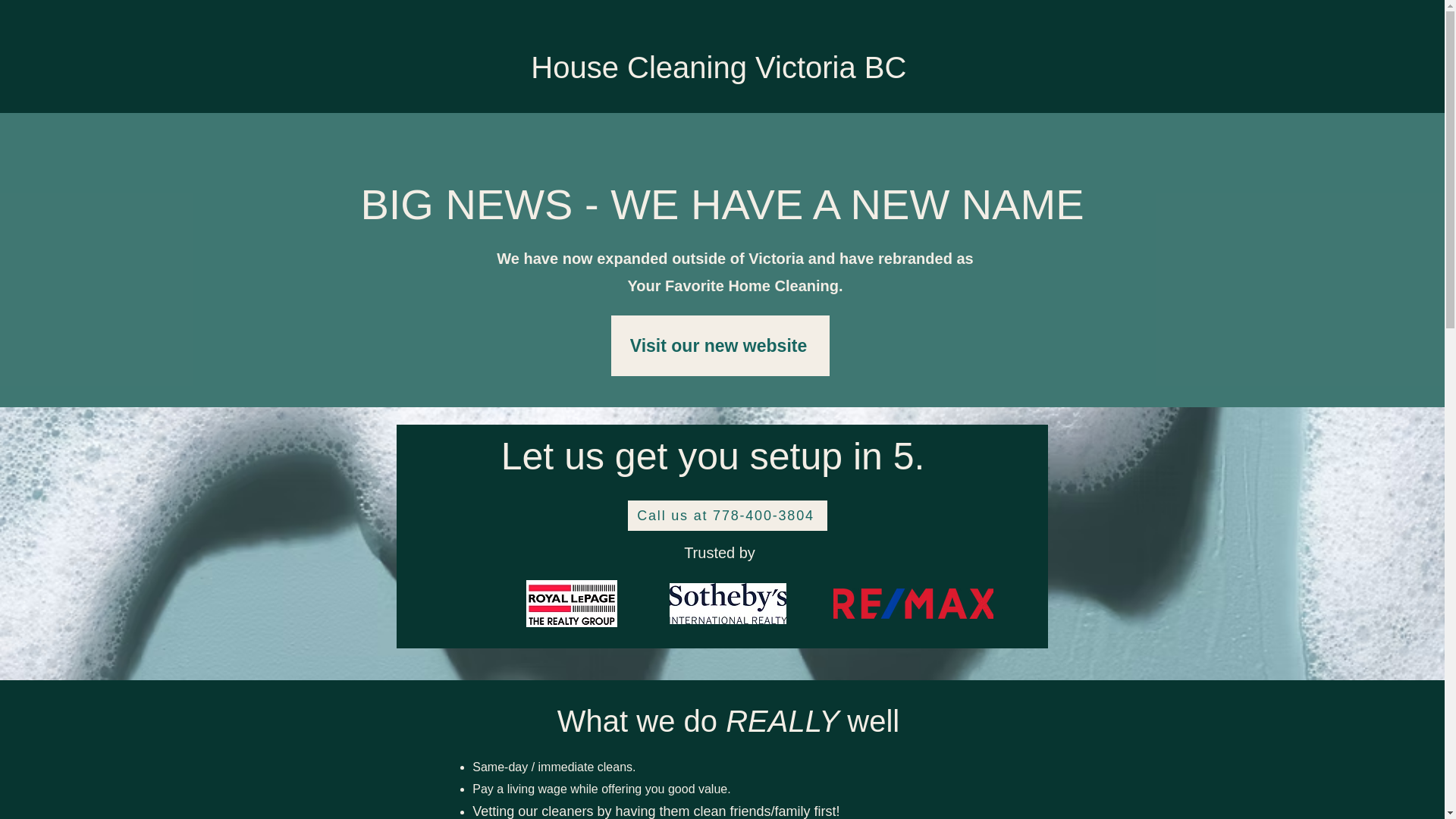 website screenshot of https://yourfavoritecommercialcleaning.com/