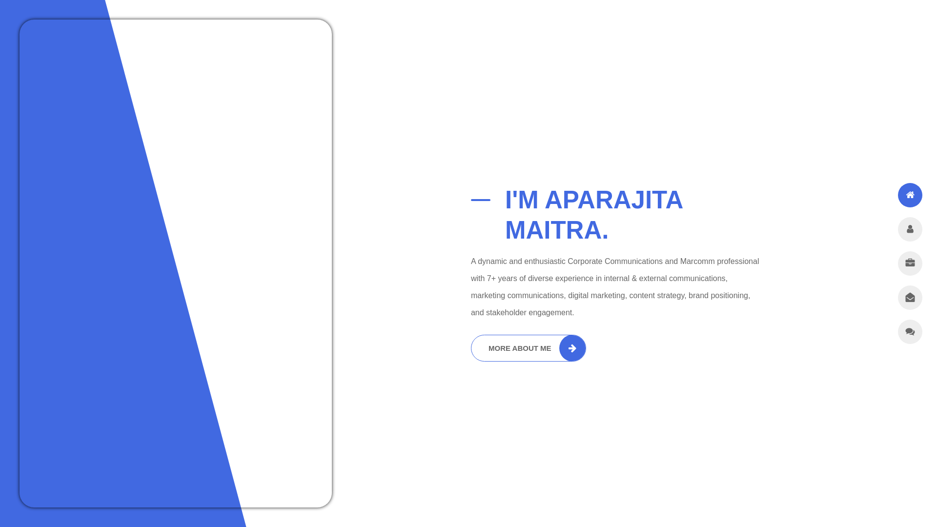website screenshot of https://aparajitamaitra.site/