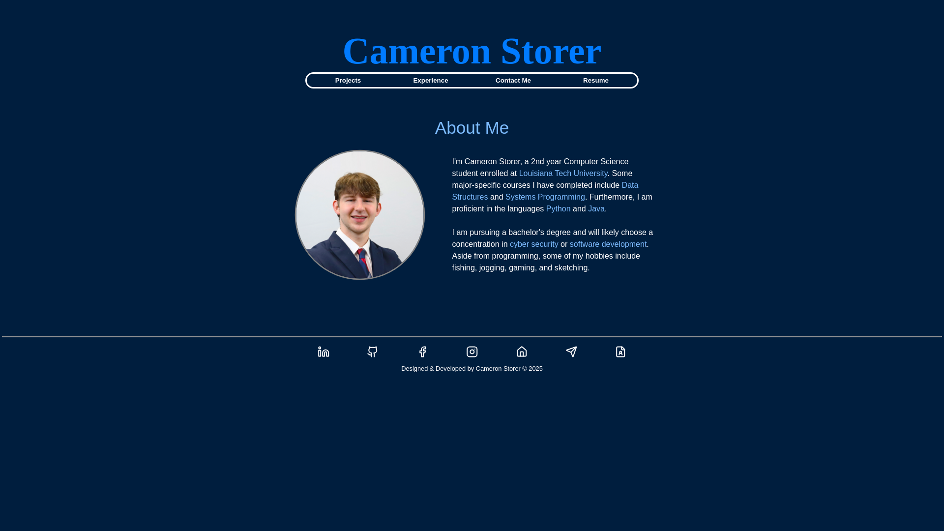 website screenshot of https://cameronstorer-github-io.pages.dev/