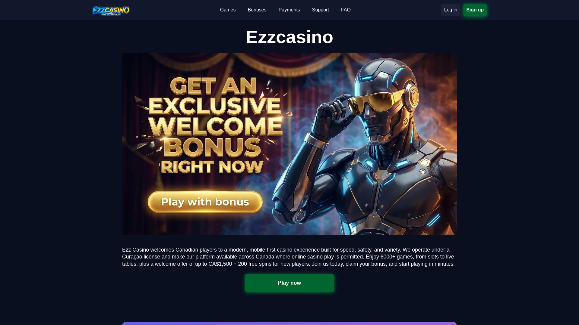 website screenshot of https://ezzcasino-ca-44667.pages.dev/