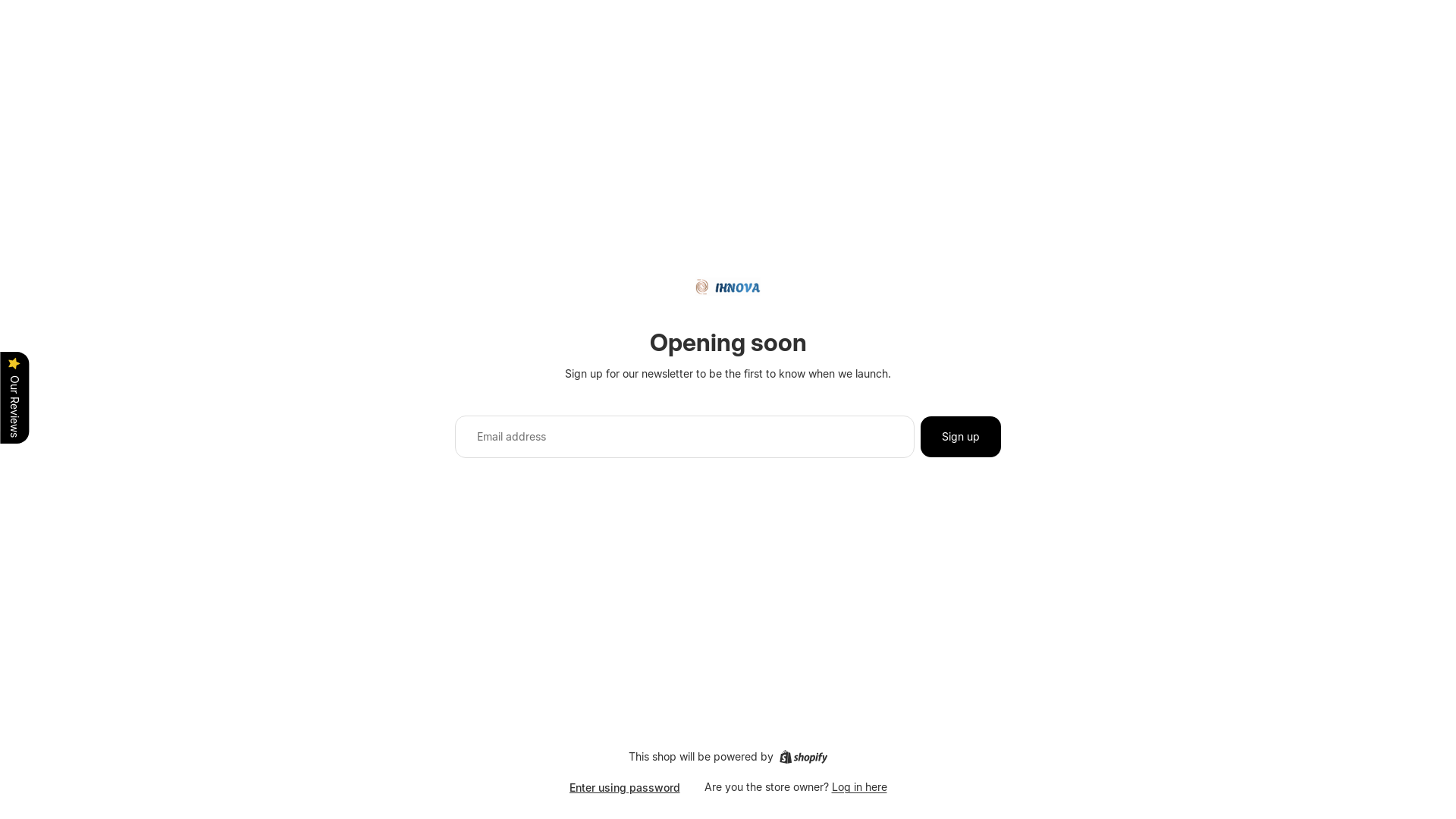 website screenshot of https://ihnova.com/