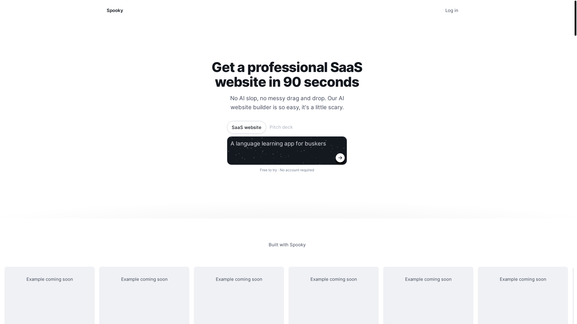 website screenshot of https://spooky-app.pages.dev/
