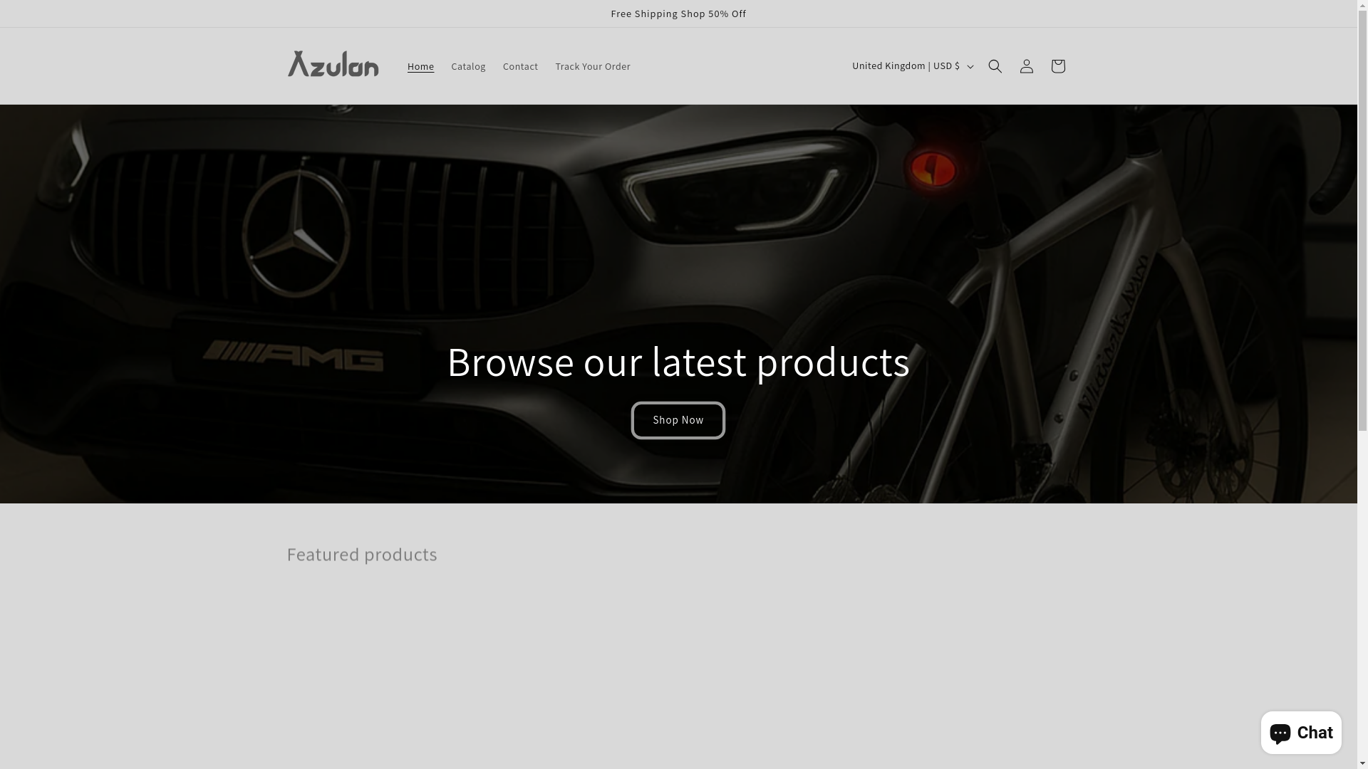 website screenshot of https://shopazulon.com/