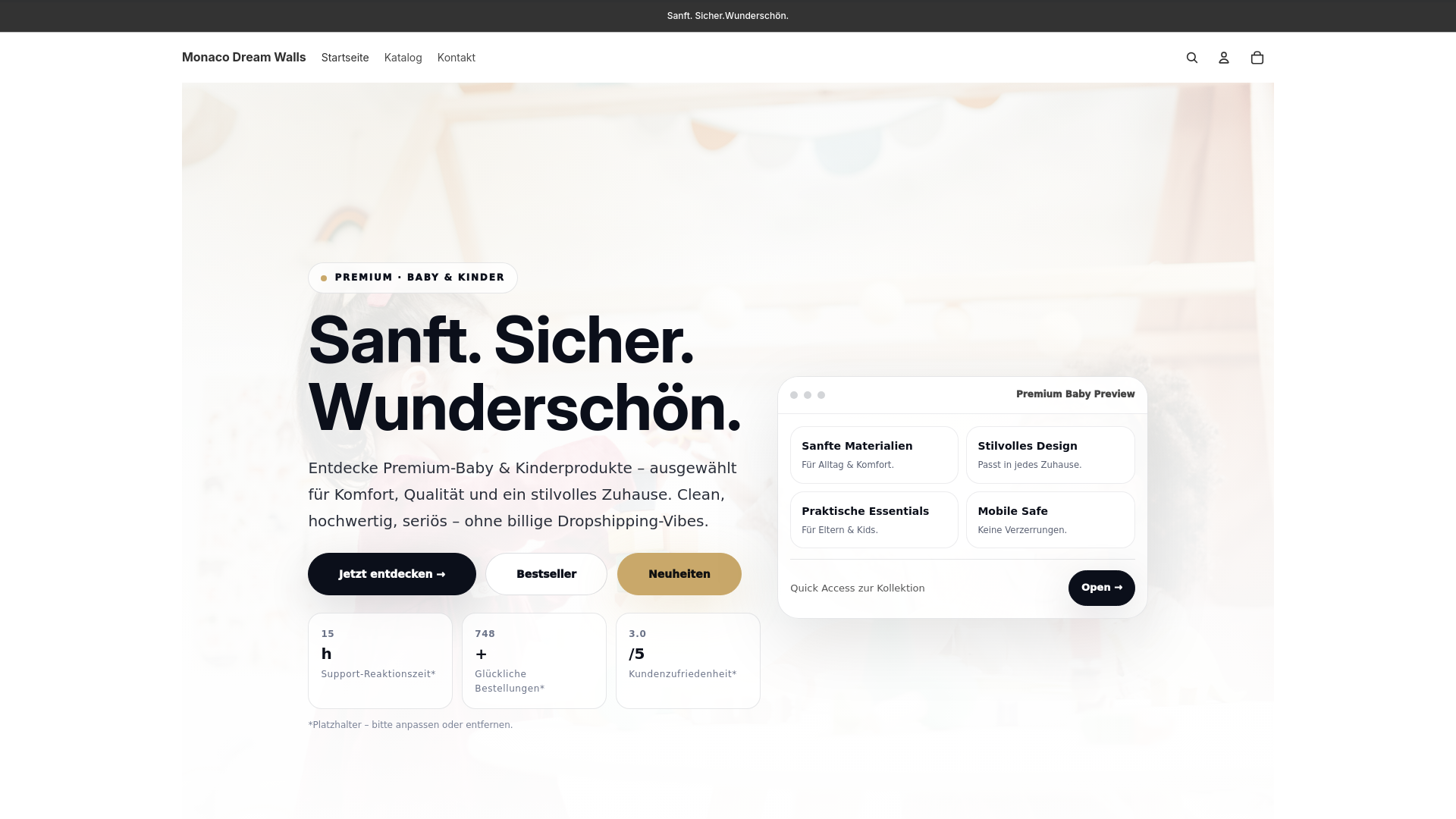 website screenshot of https://monacodreamwalls.com/