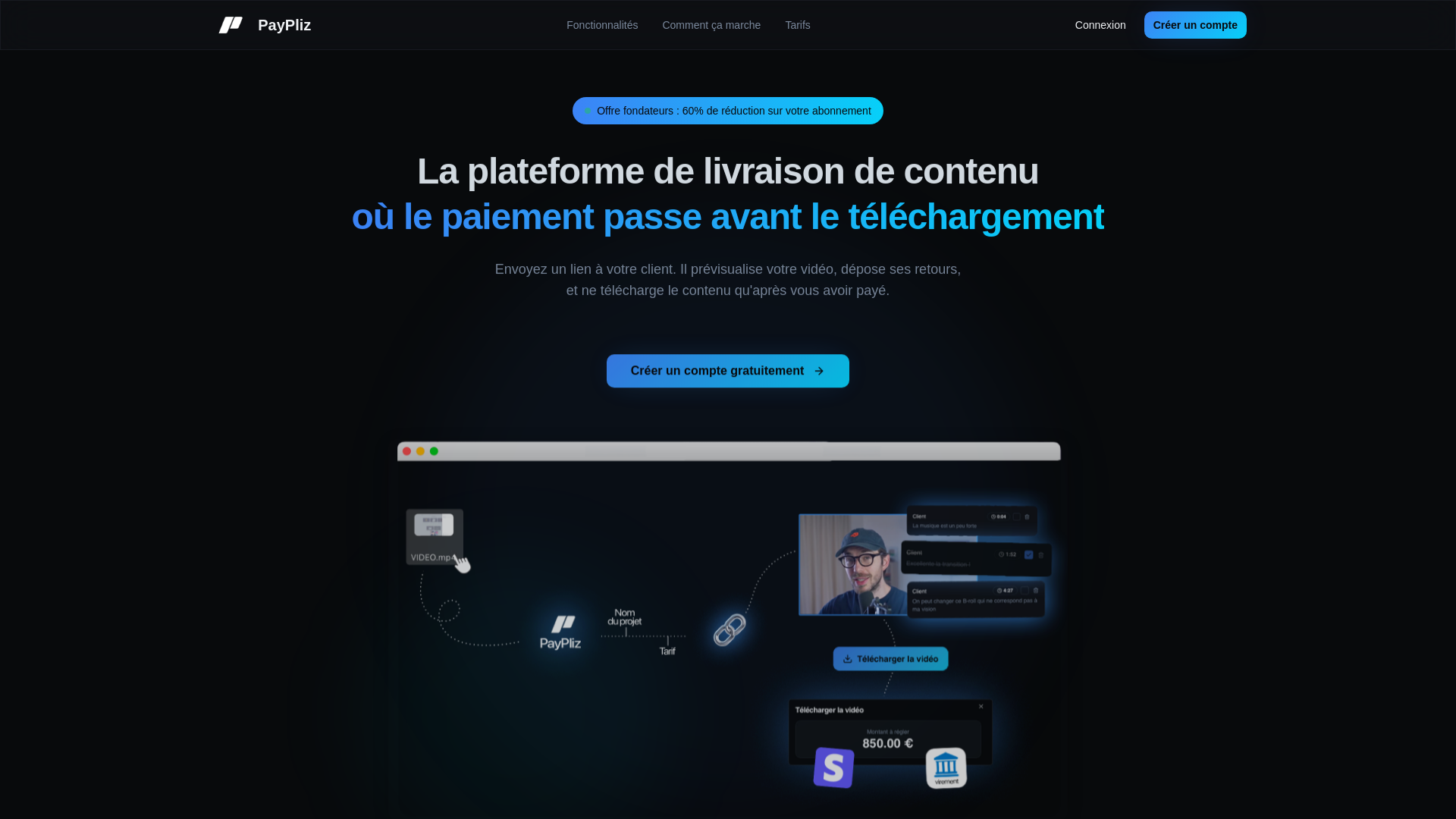 website screenshot of https://paypliz.app/