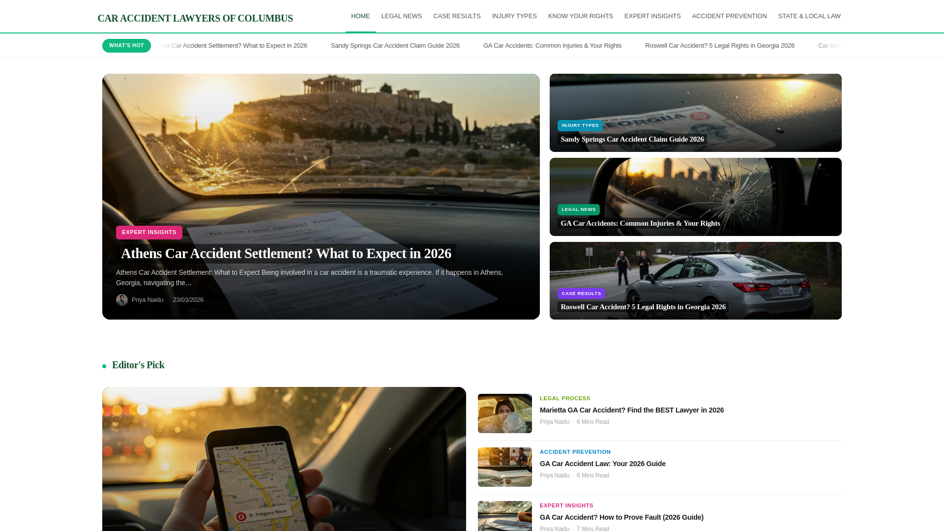 website screenshot of https://caraccident-columbus.com/