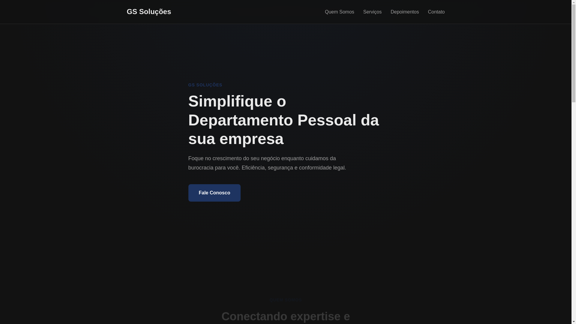 website screenshot of https://gssolucoes.pages.dev/