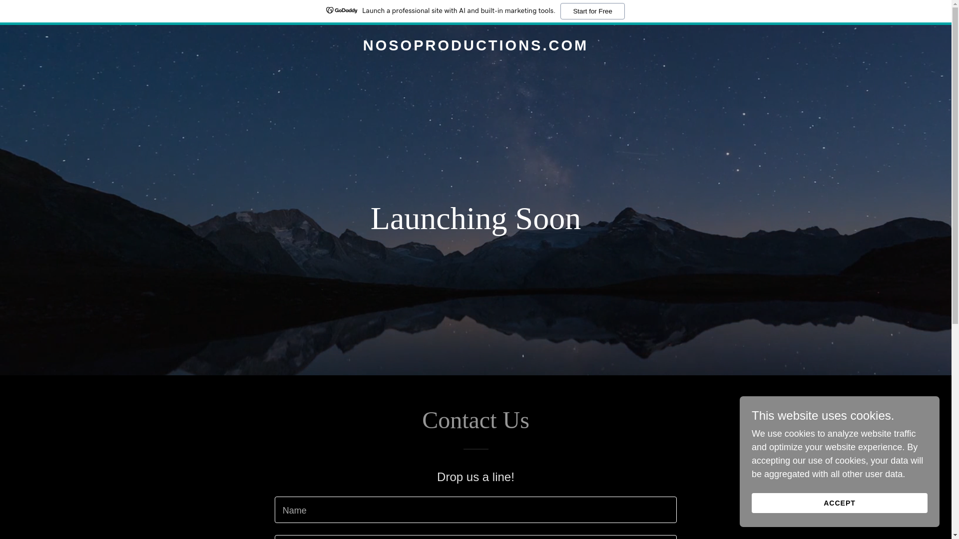 website screenshot of https://nosoproductions.com/