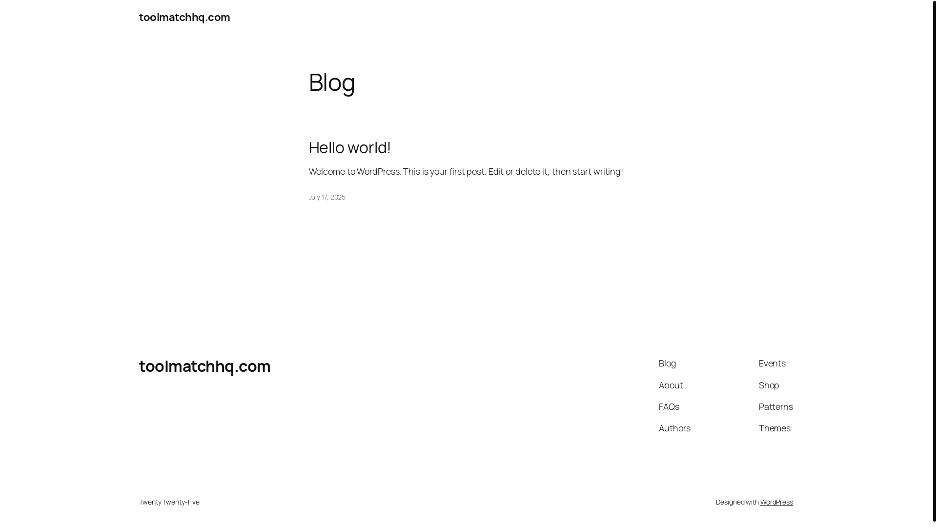 website screenshot of https://toolmatchhq.com/