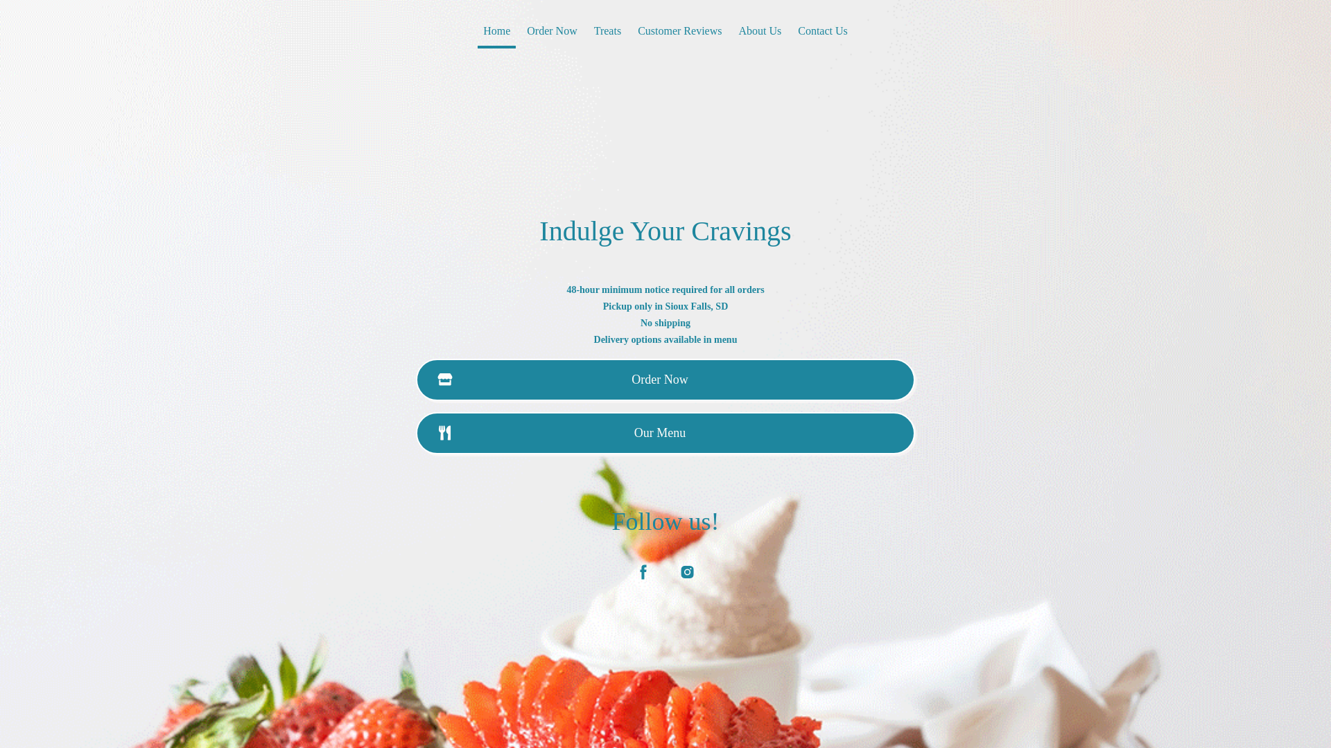 website screenshot of https://cindys-treats.com/