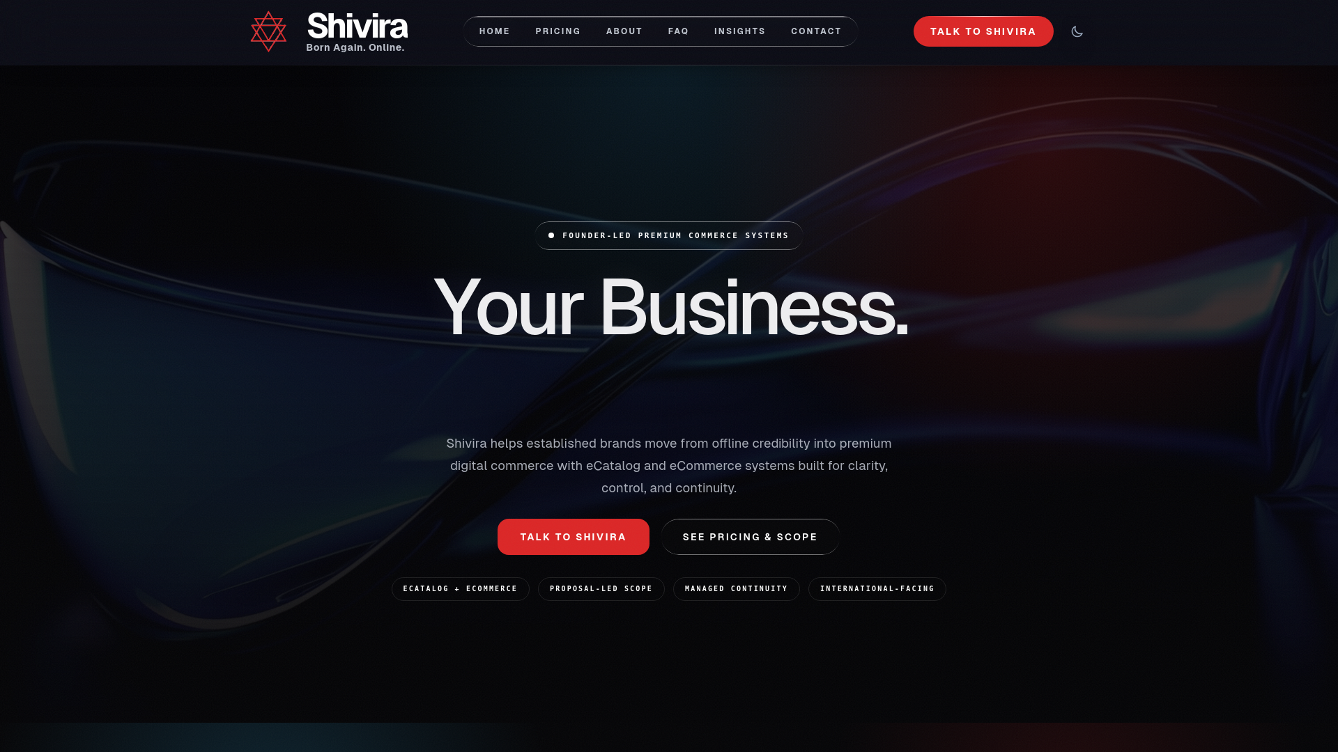 website screenshot of https://shivira.pages.dev/
