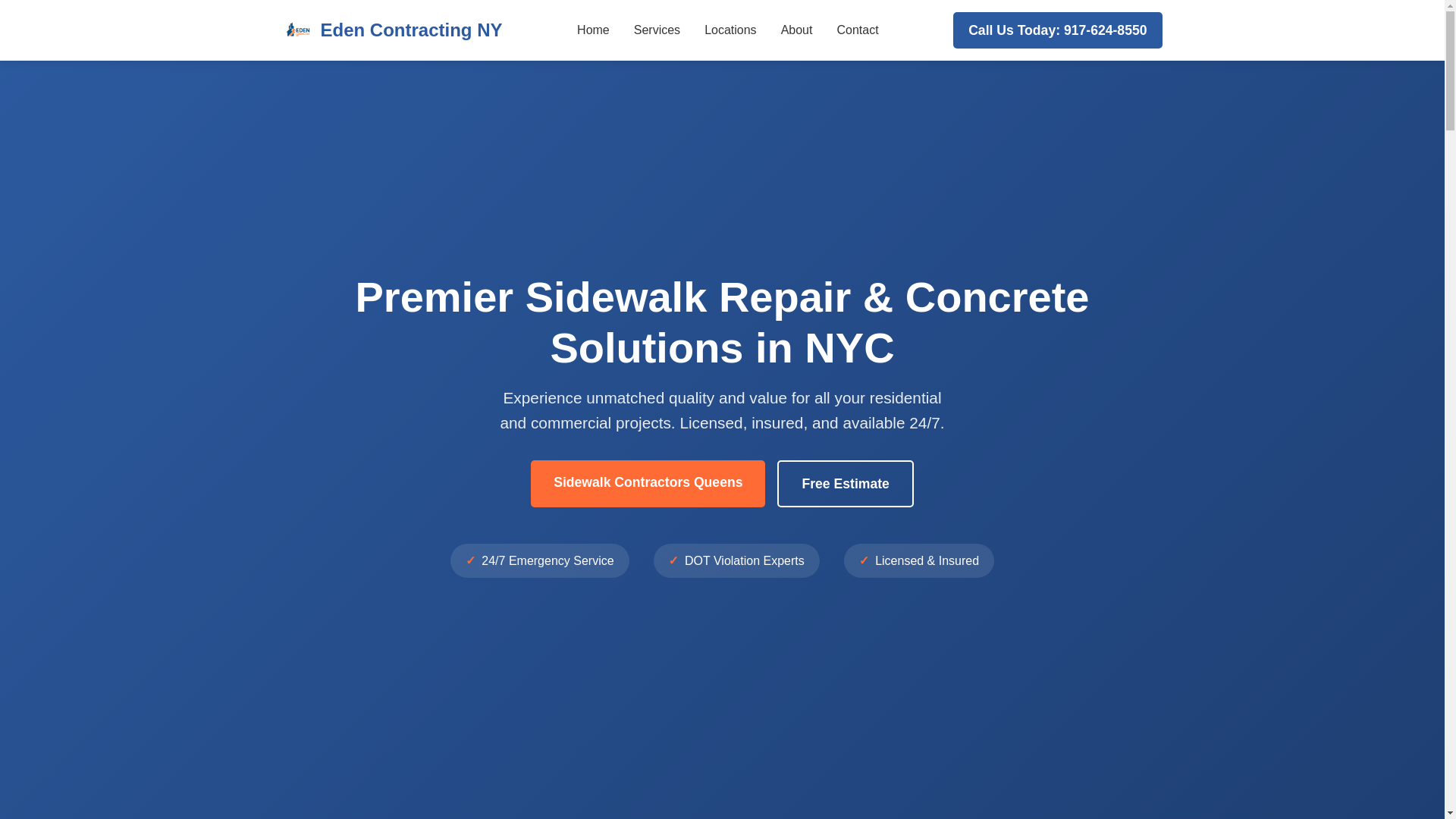 website screenshot of https://sidewalk-replacement-nyc.pages.dev/