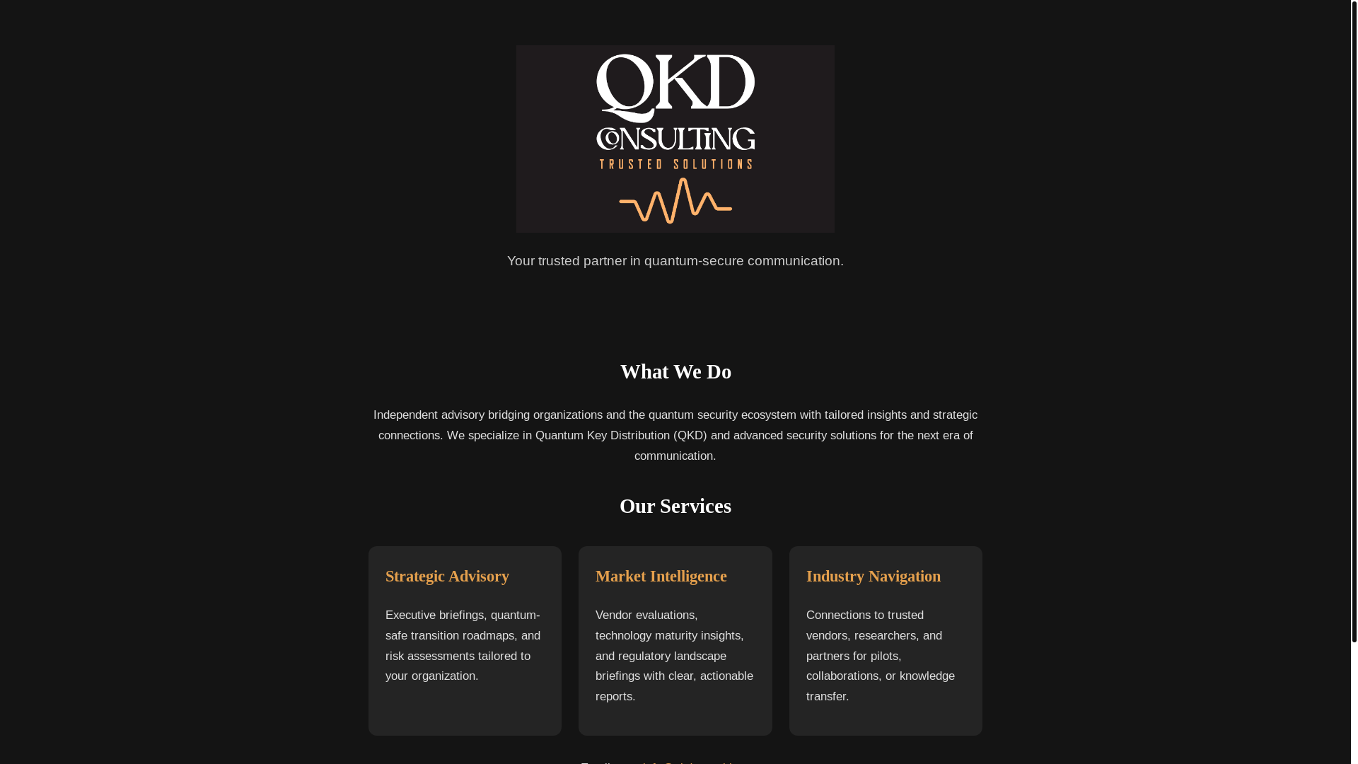 website screenshot of https://qkd-consulting-site.pages.dev/
