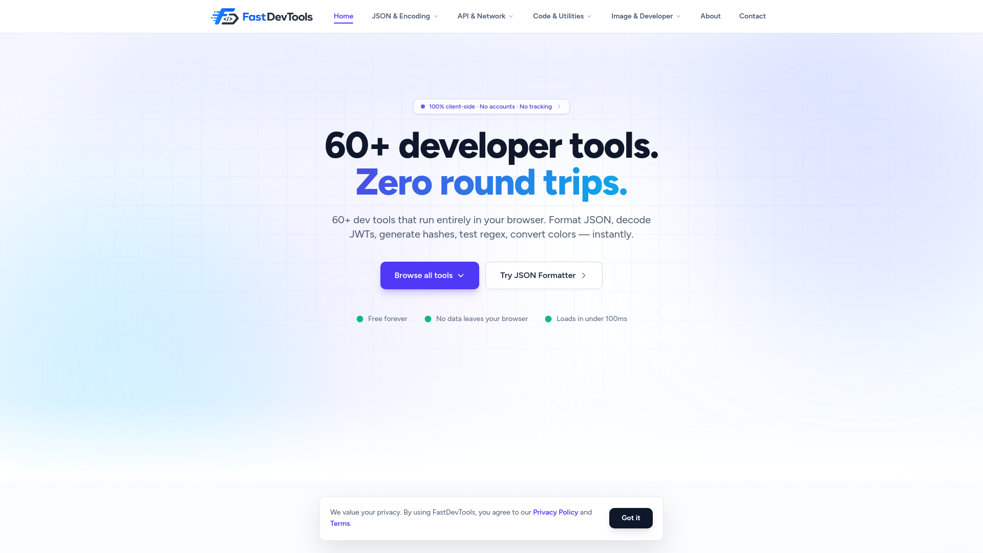 website screenshot of https://fast-dev-tools-next.pages.dev/