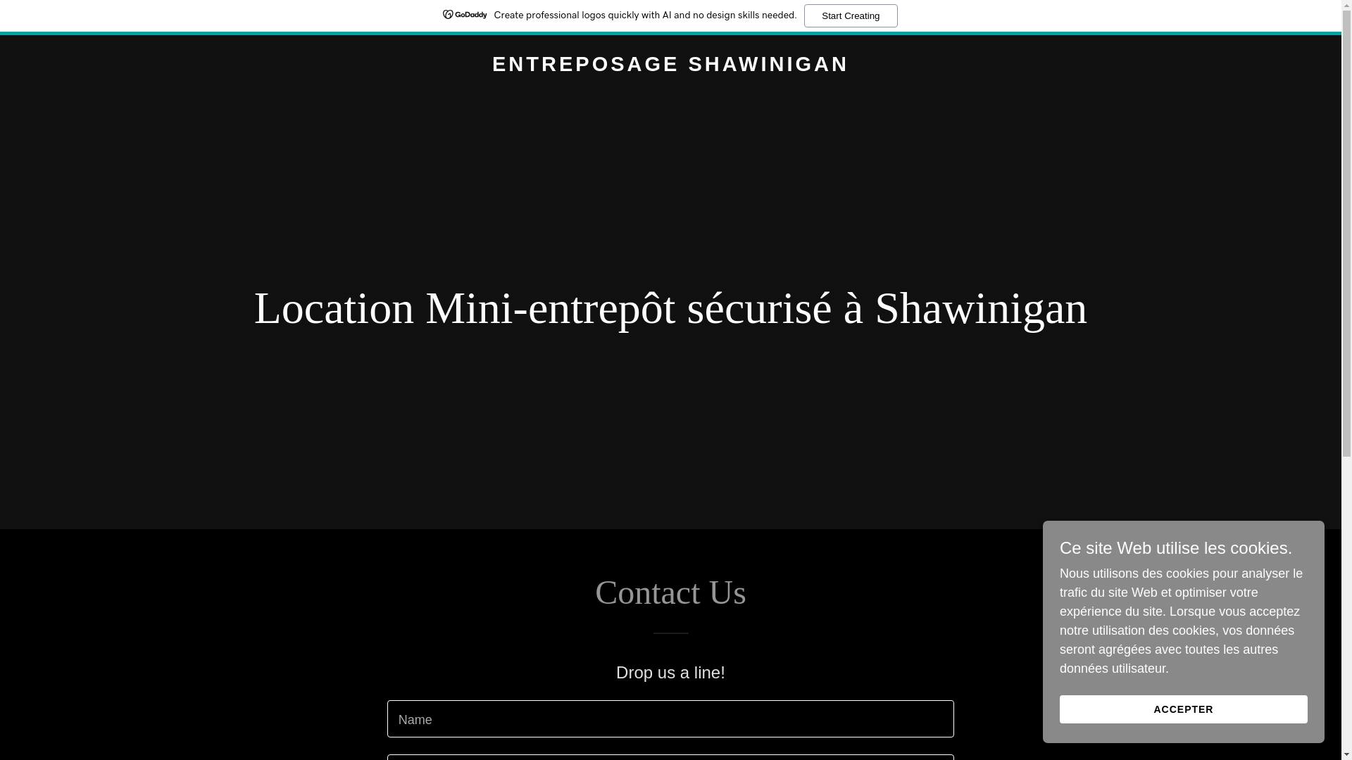 website screenshot of https://entreposageshawinigan.ca/