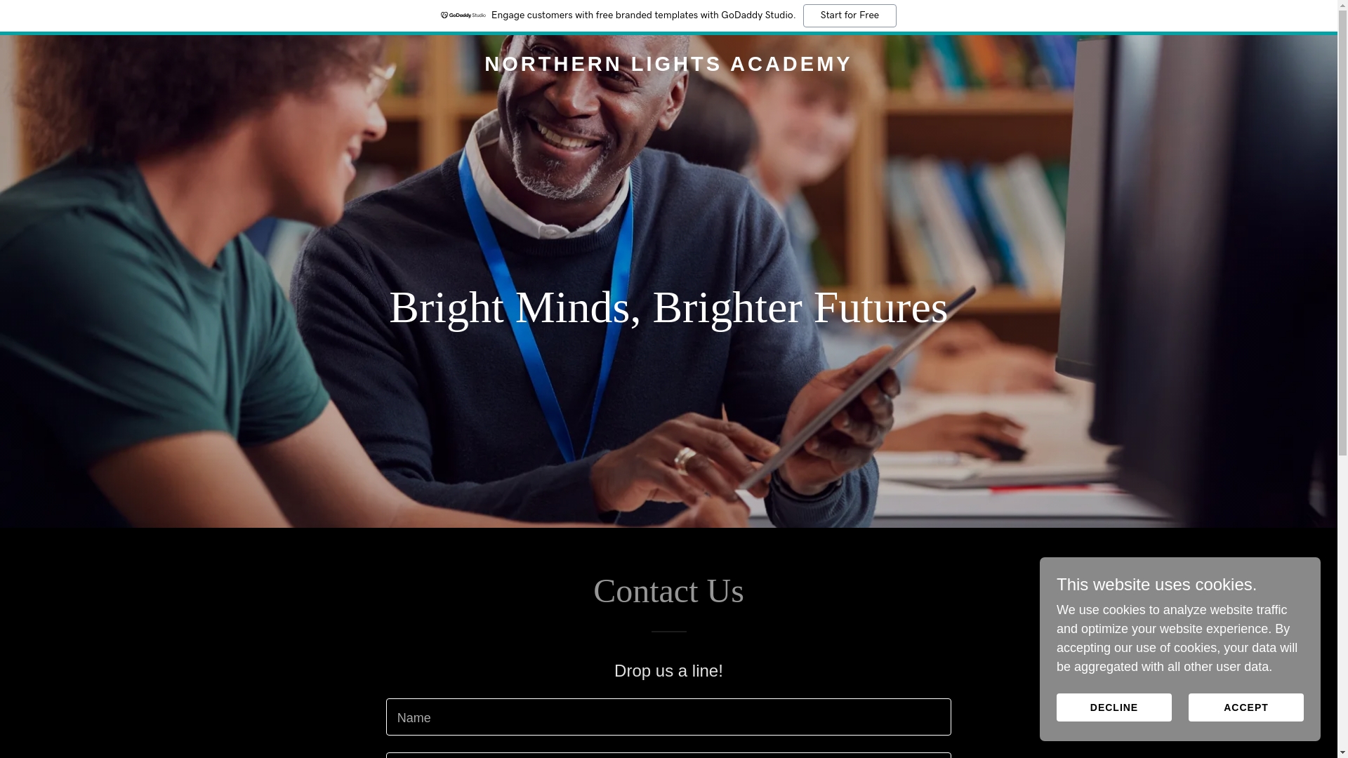 website screenshot of https://northernlightsacademy.co.uk/