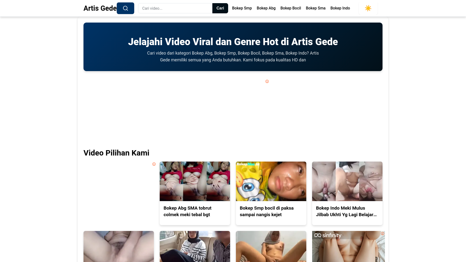 website screenshot of https://artisgede.pages.dev/