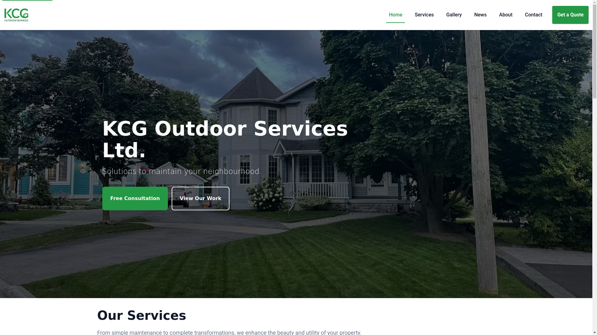 website screenshot of https://kcg-landscaping-astro-2025.pages.dev/