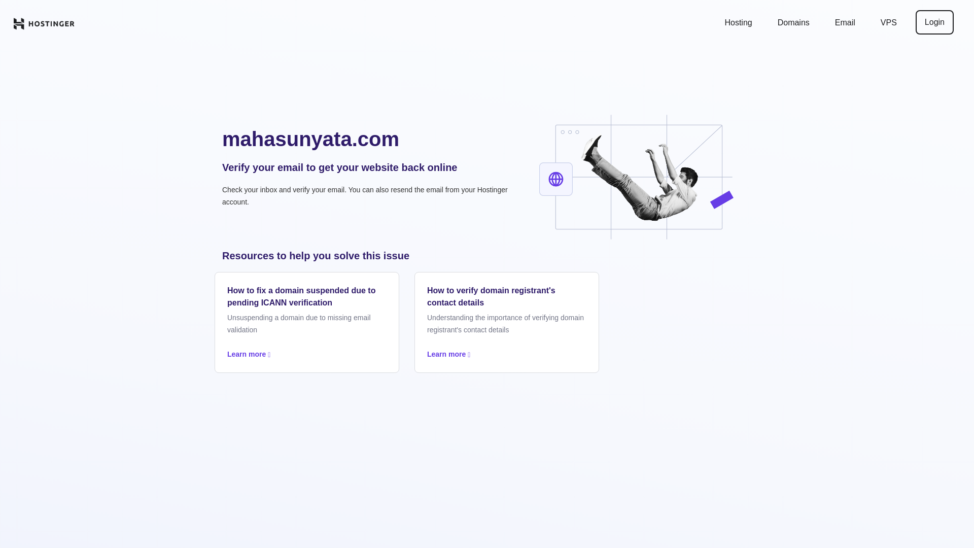 website screenshot of https://mahasunyata.com/