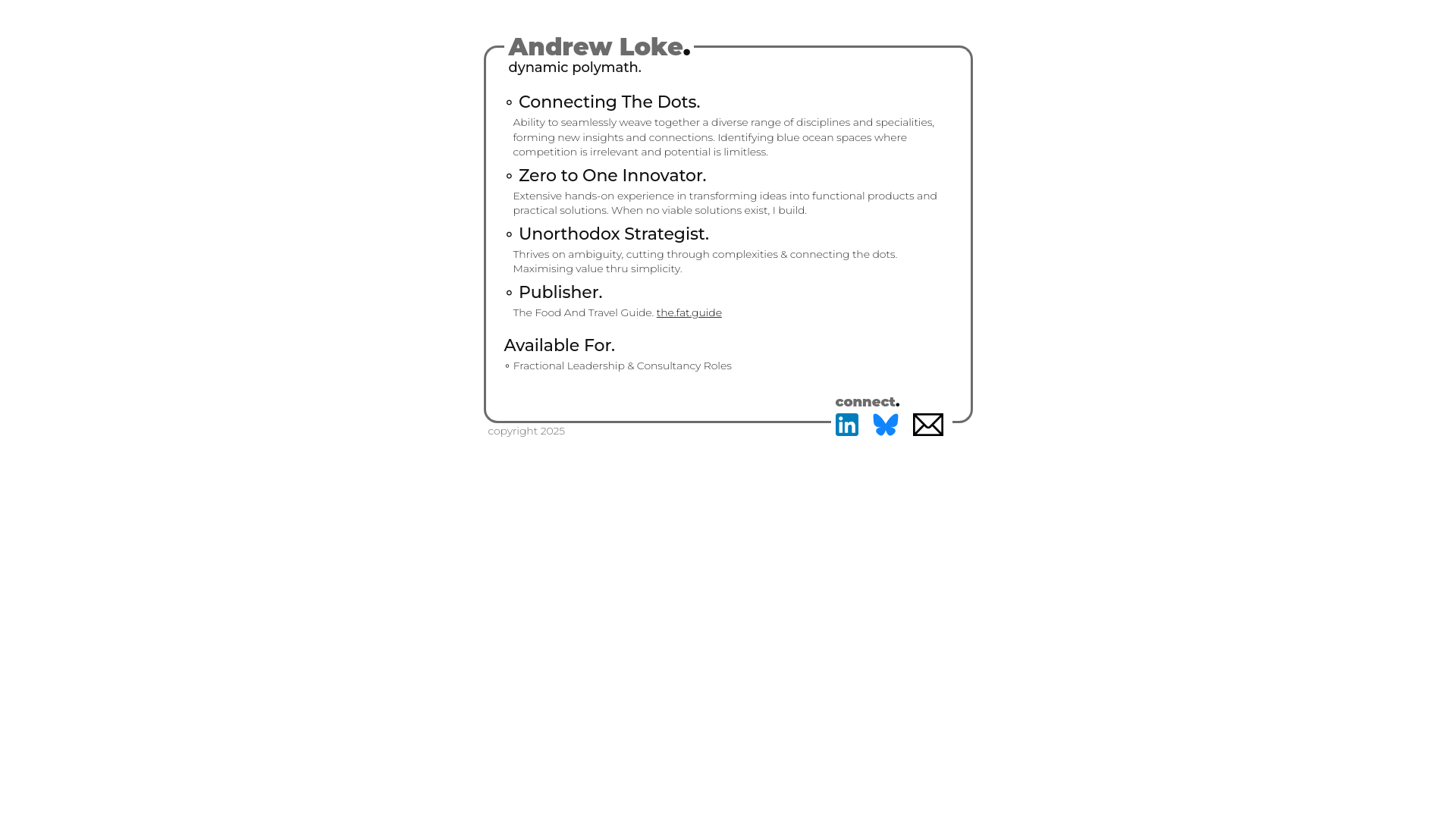 website screenshot of https://andrewloke.pages.dev/
