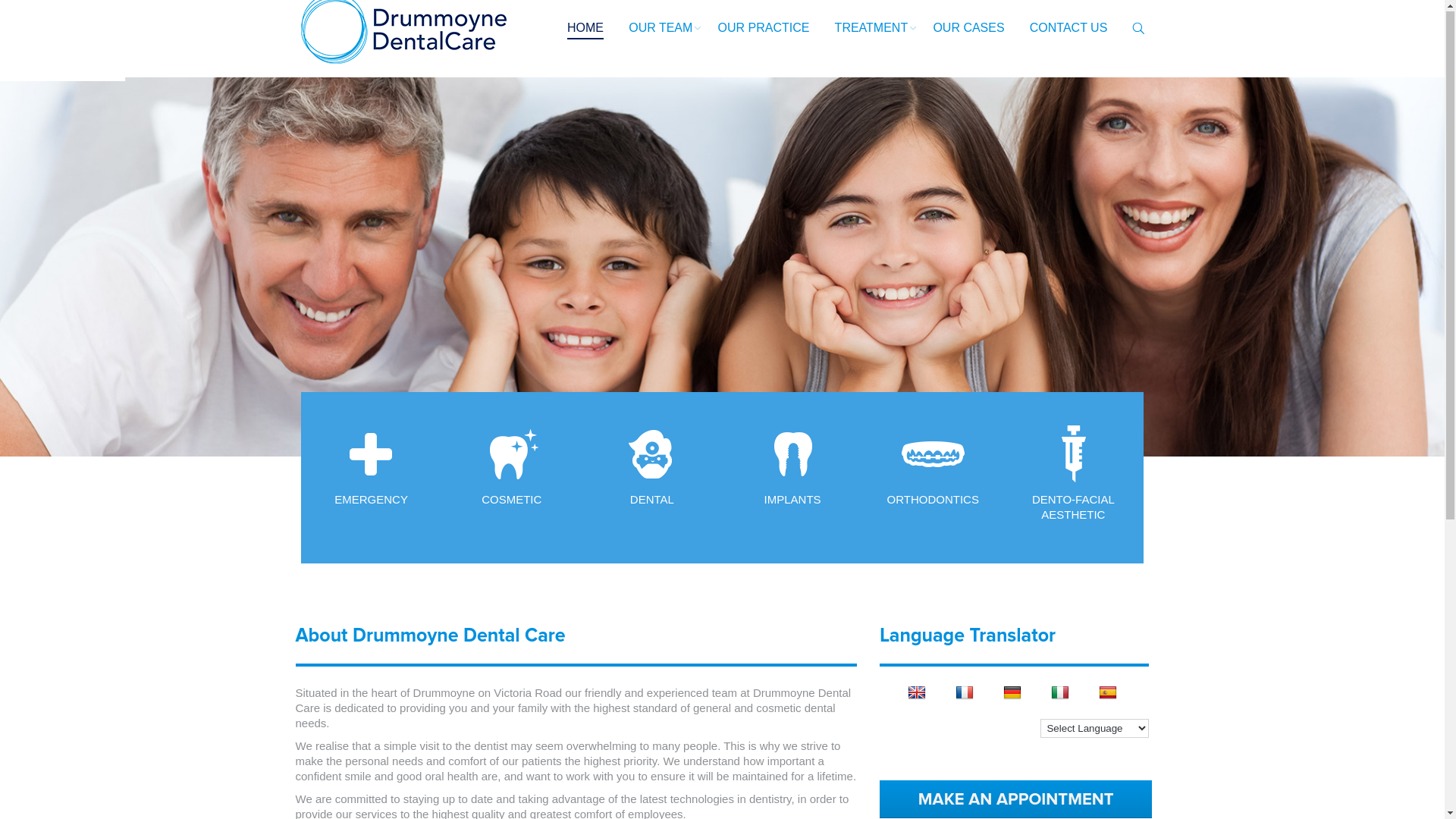 website screenshot of https://drummoynedentalcare.online/