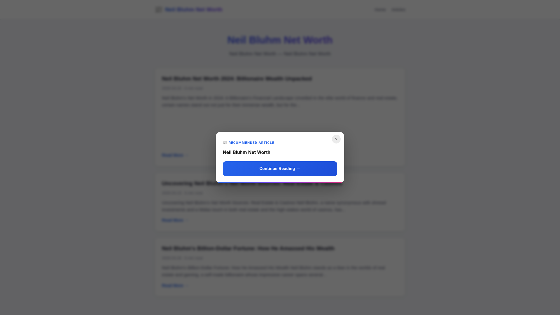 website screenshot of https://neil-bluhm-net-worth.pages.dev/