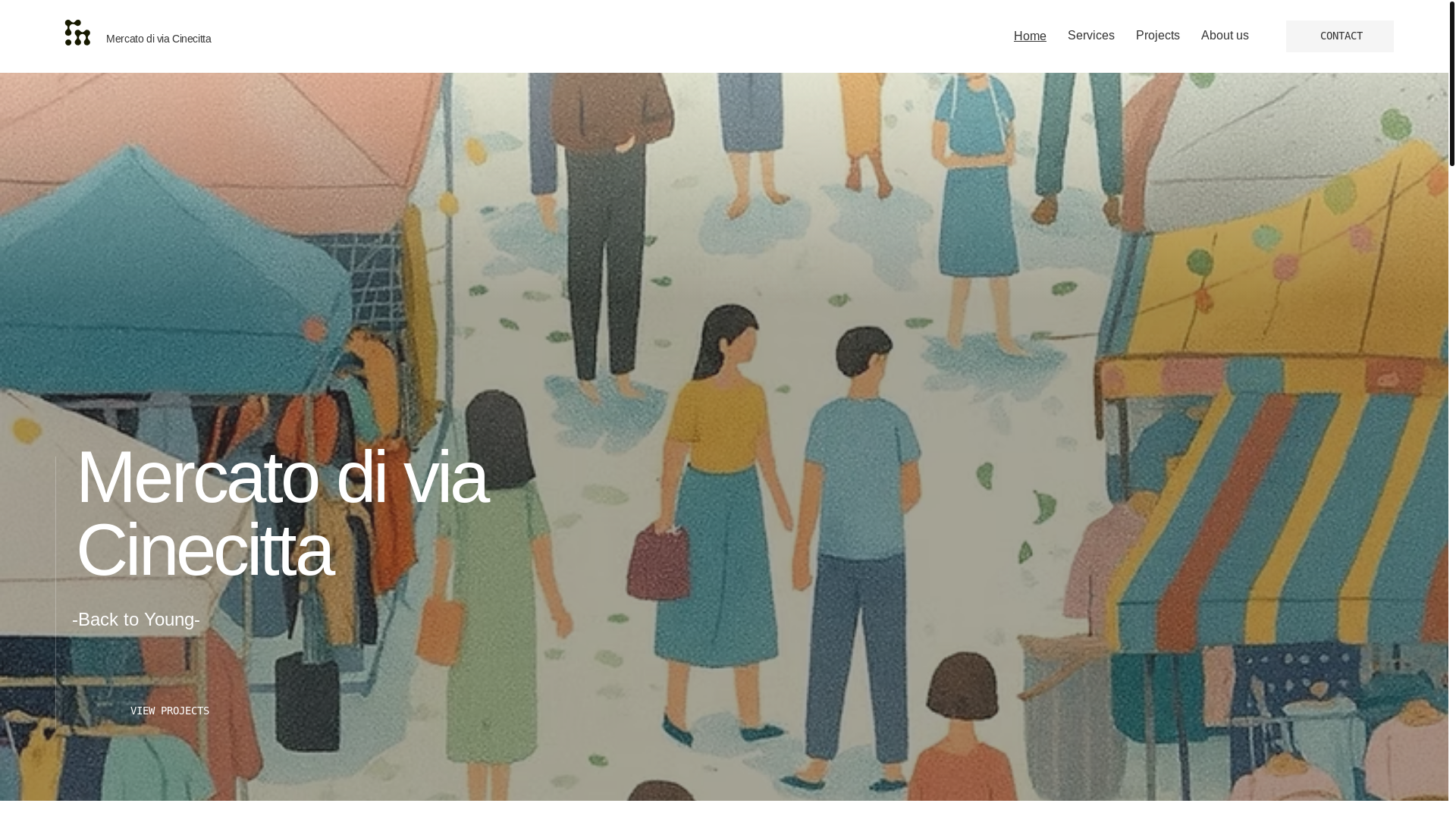 website screenshot of https://mercatocinecitta.com/
