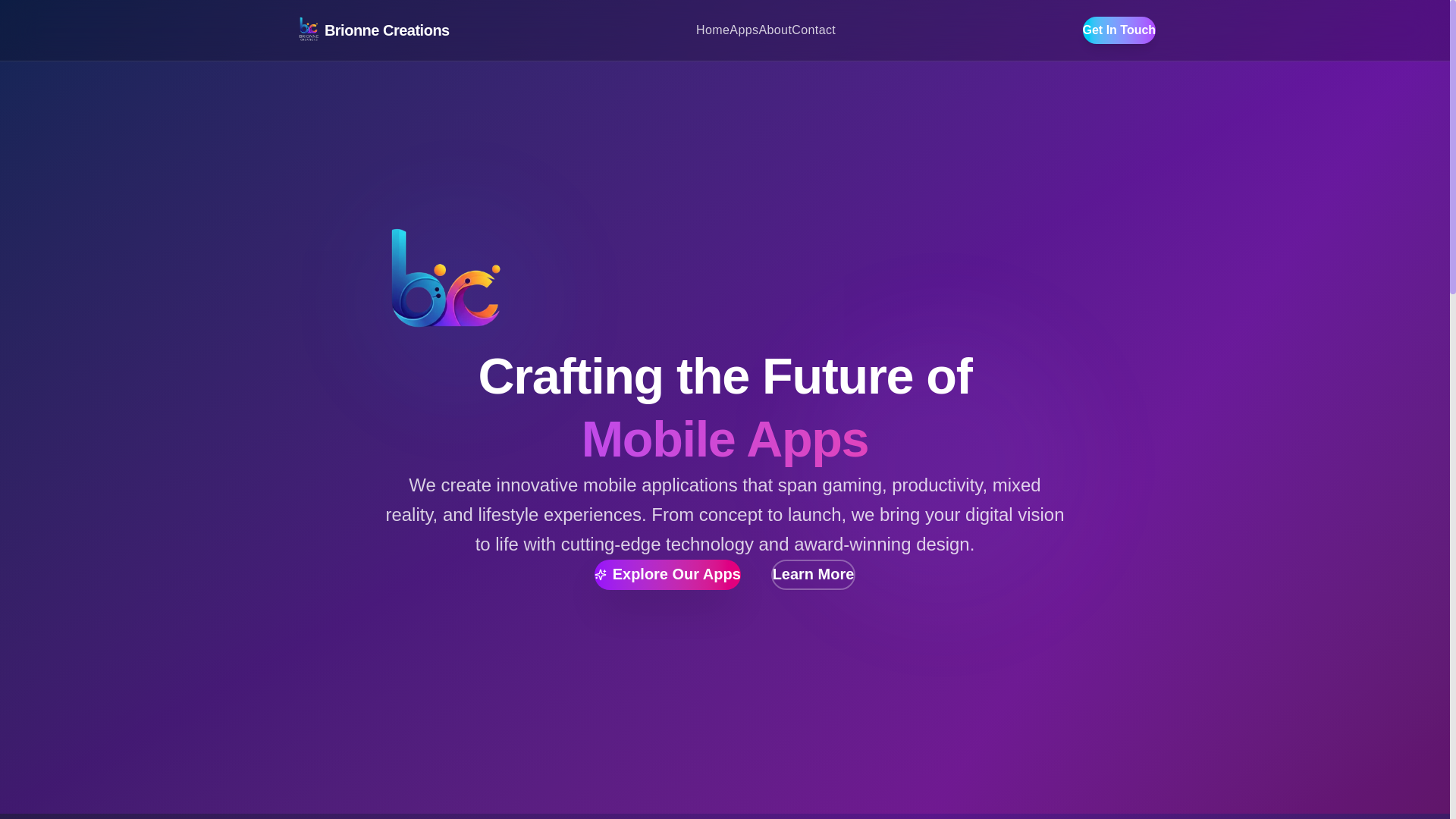website screenshot of https://brionne-creations-website.pages.dev/