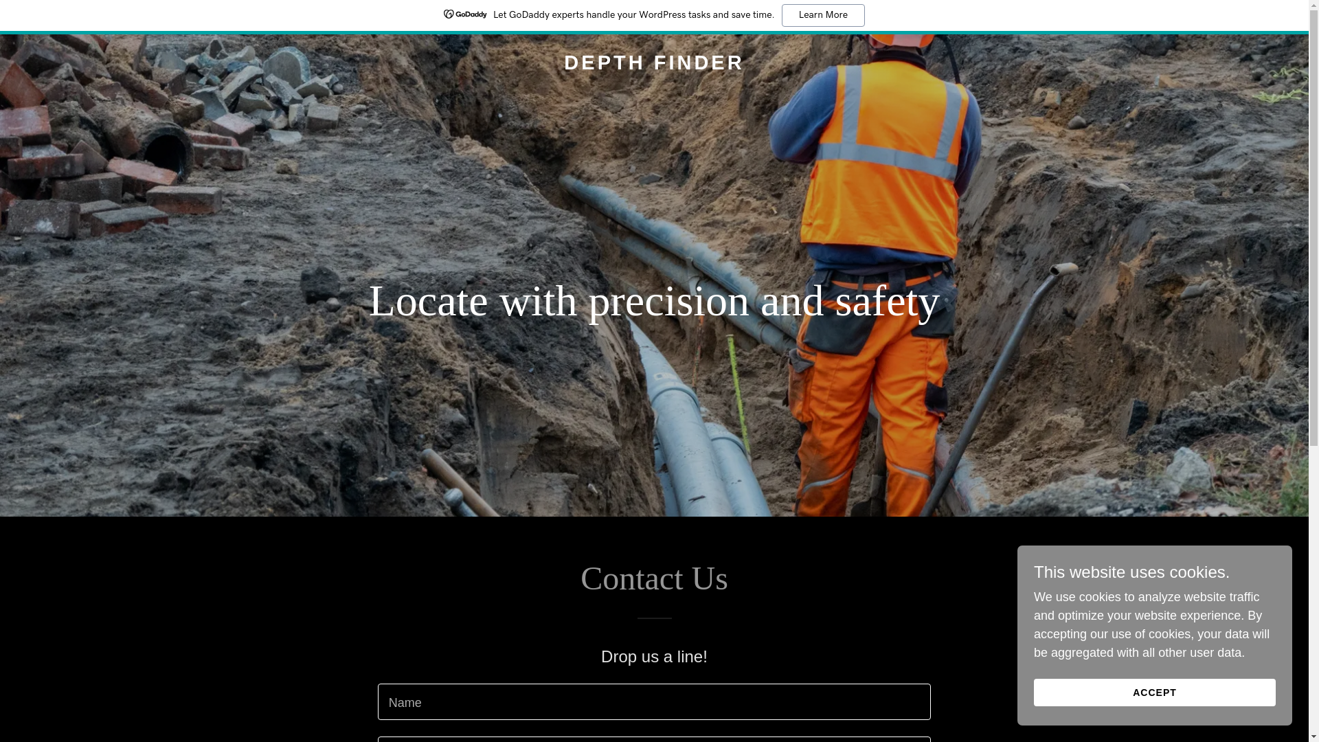 website screenshot of https://depthfinder.com.au/