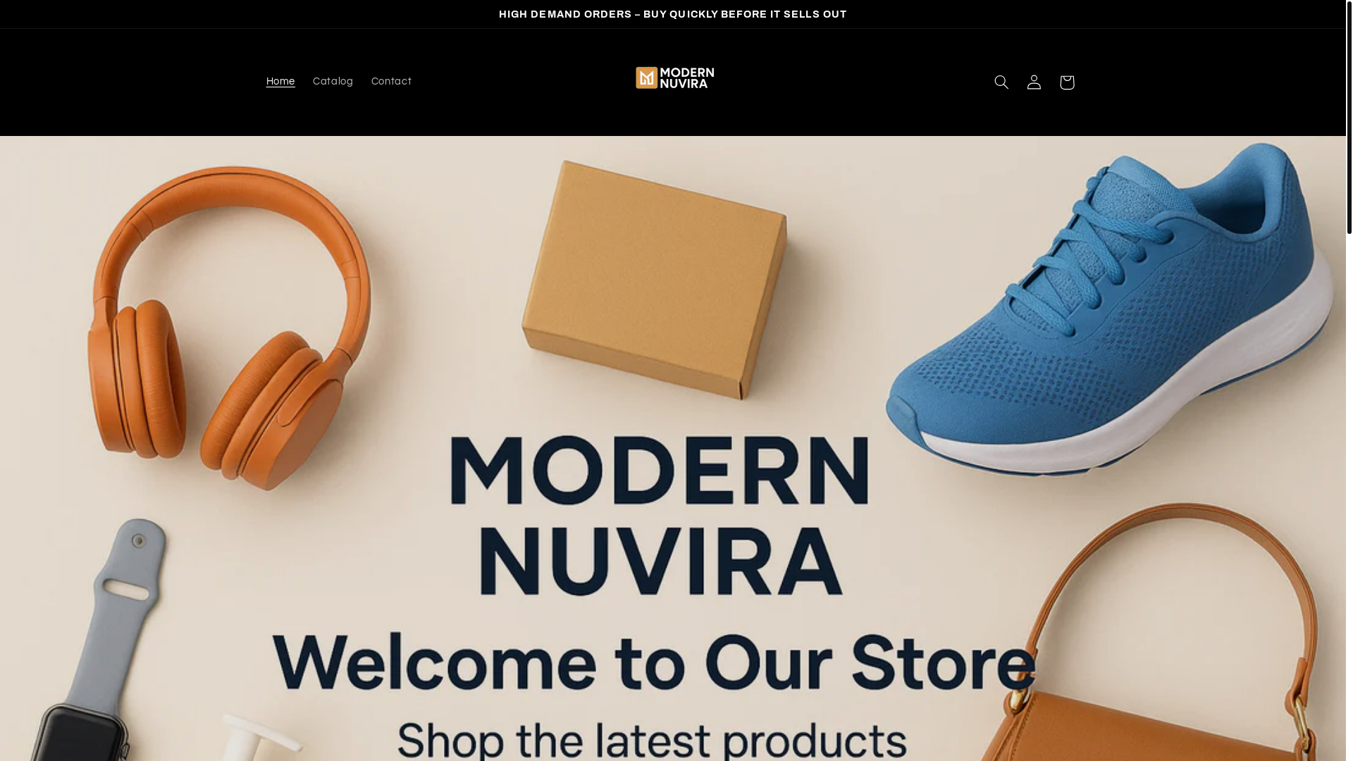 website screenshot of https://modernnuvira.shop/