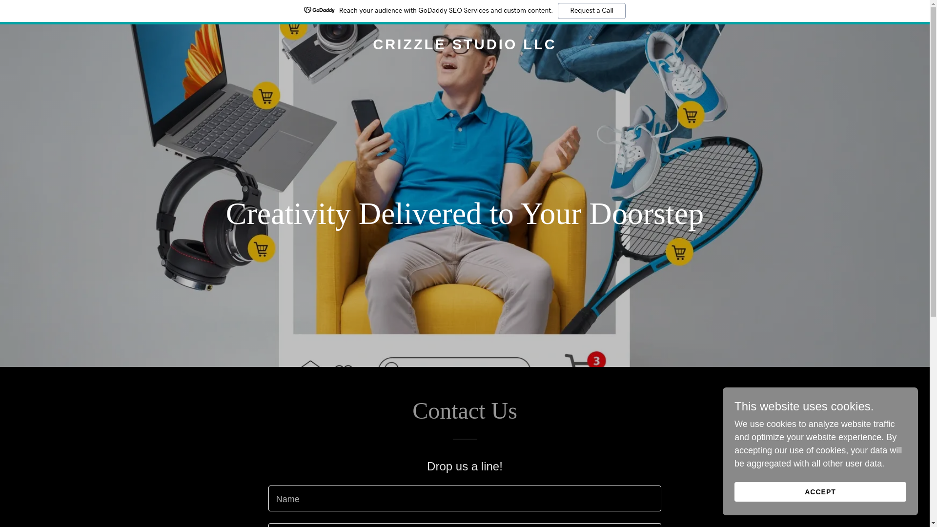 website screenshot of https://crizzlestudiollc.com/