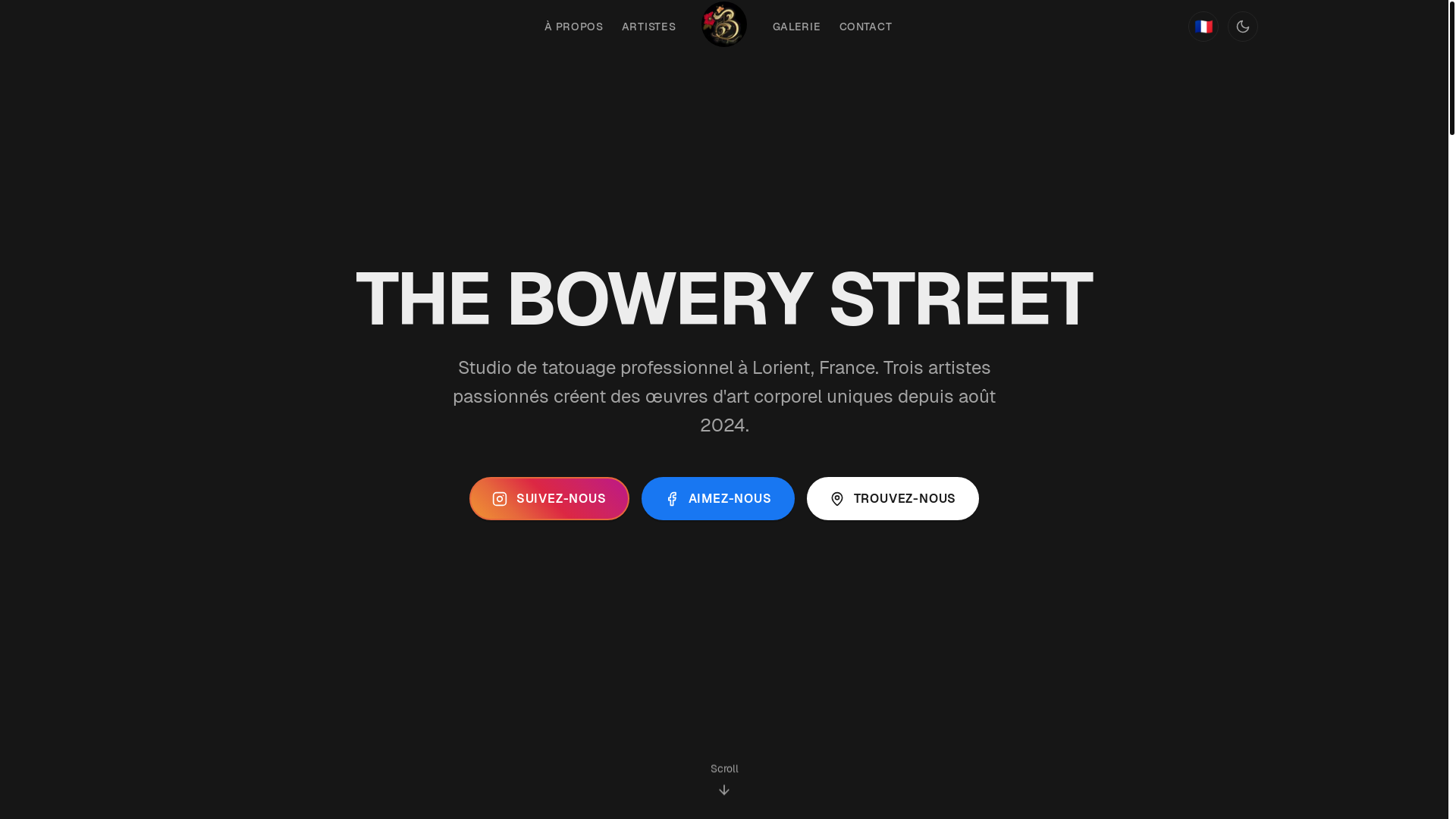 website screenshot of https://theboweryst.fr