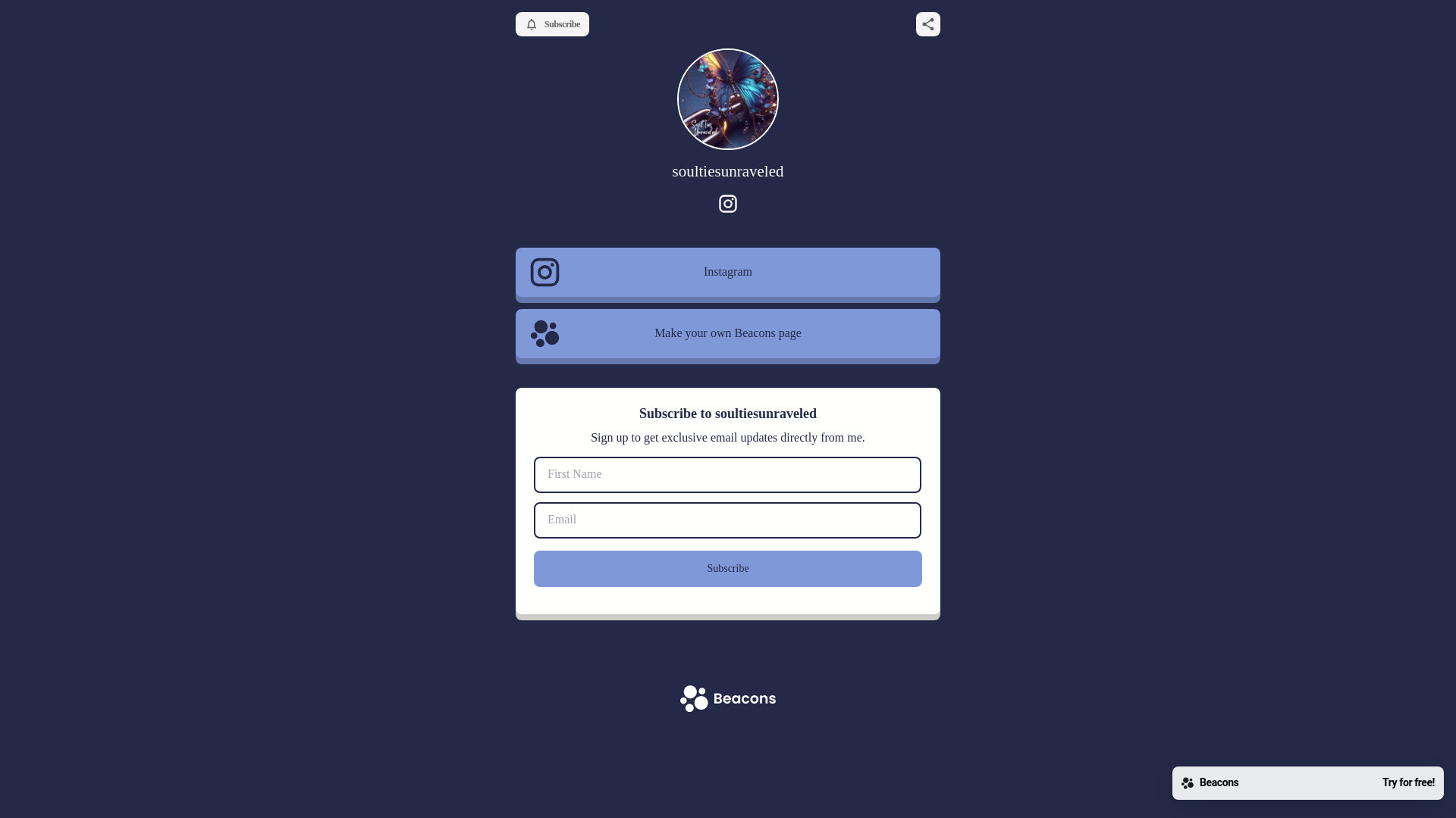 website screenshot of https://soultiesunraveled.com/