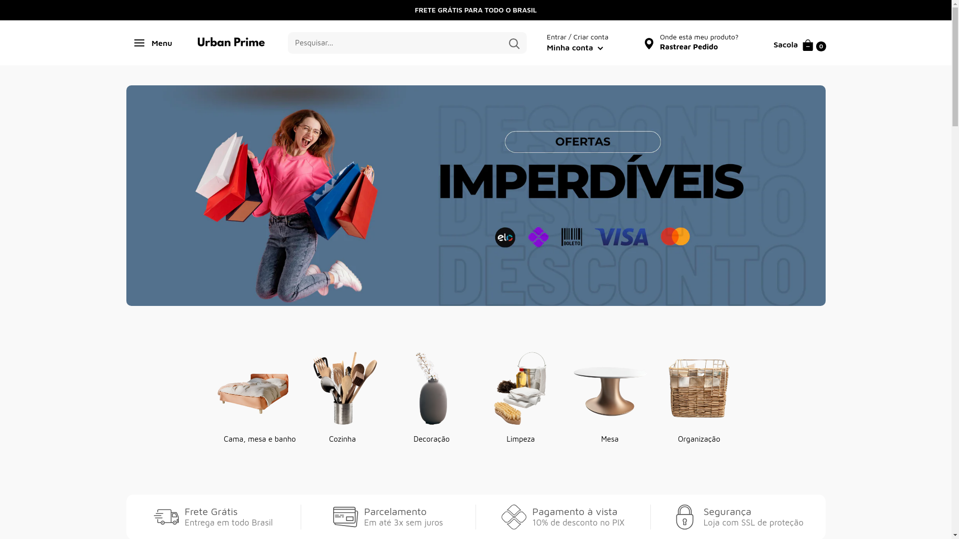 website screenshot of https://urbanprimestore.site/