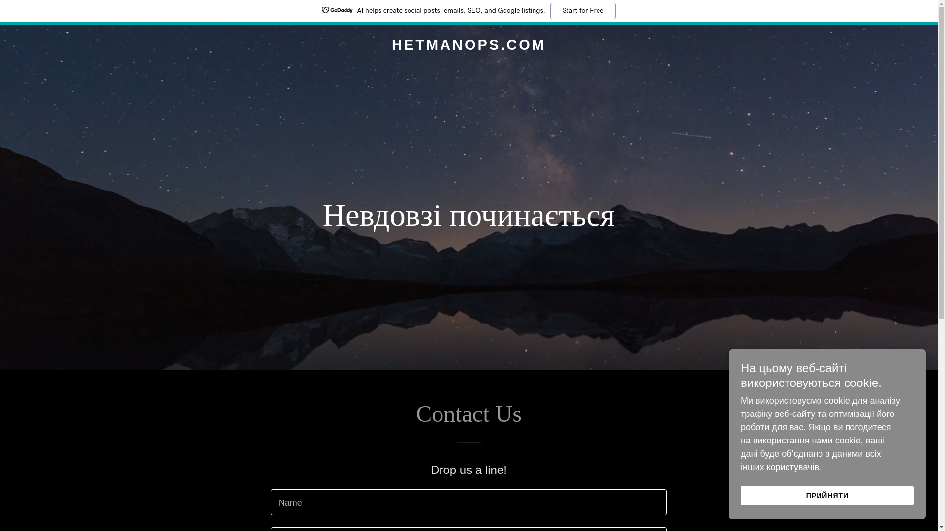 website screenshot of https://hetmanops.com/