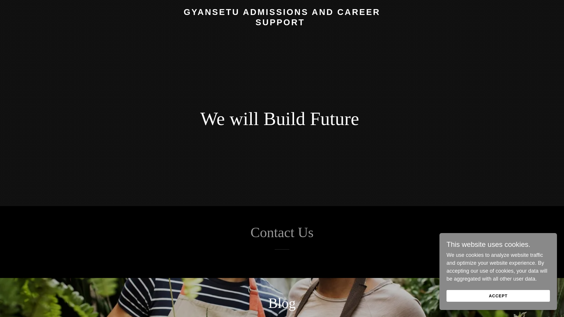 website screenshot of https://gyansetu-admission.online/