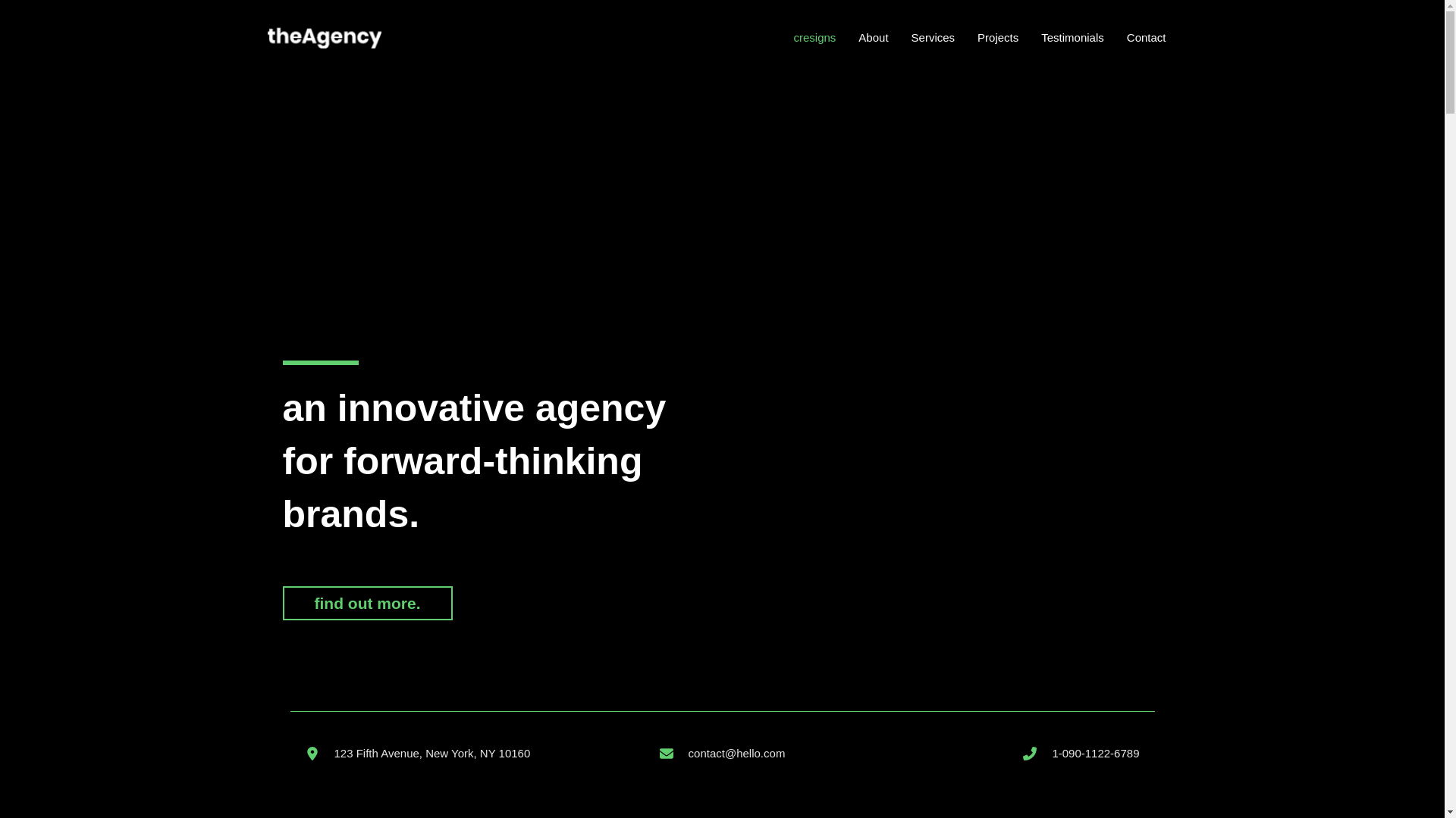 website screenshot of https://cresignstudio.in/