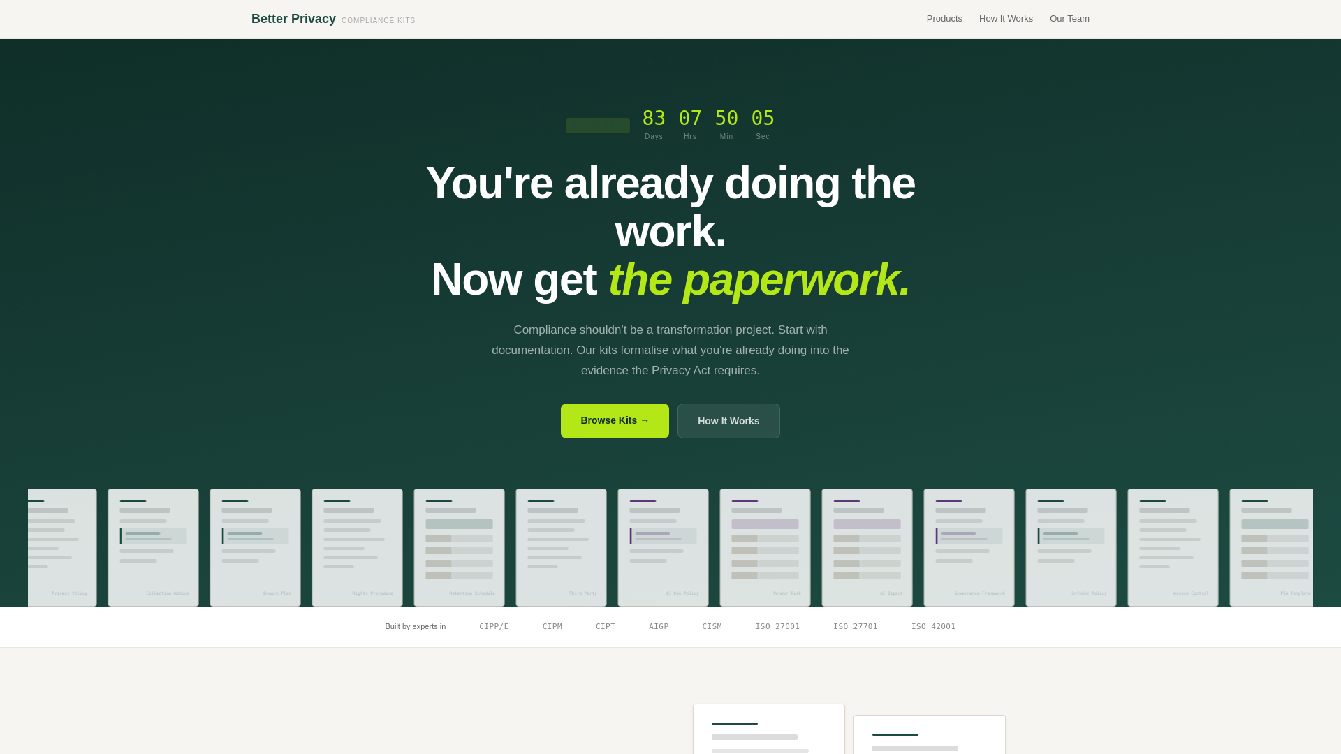 website screenshot of https://compliancekits.pages.dev/