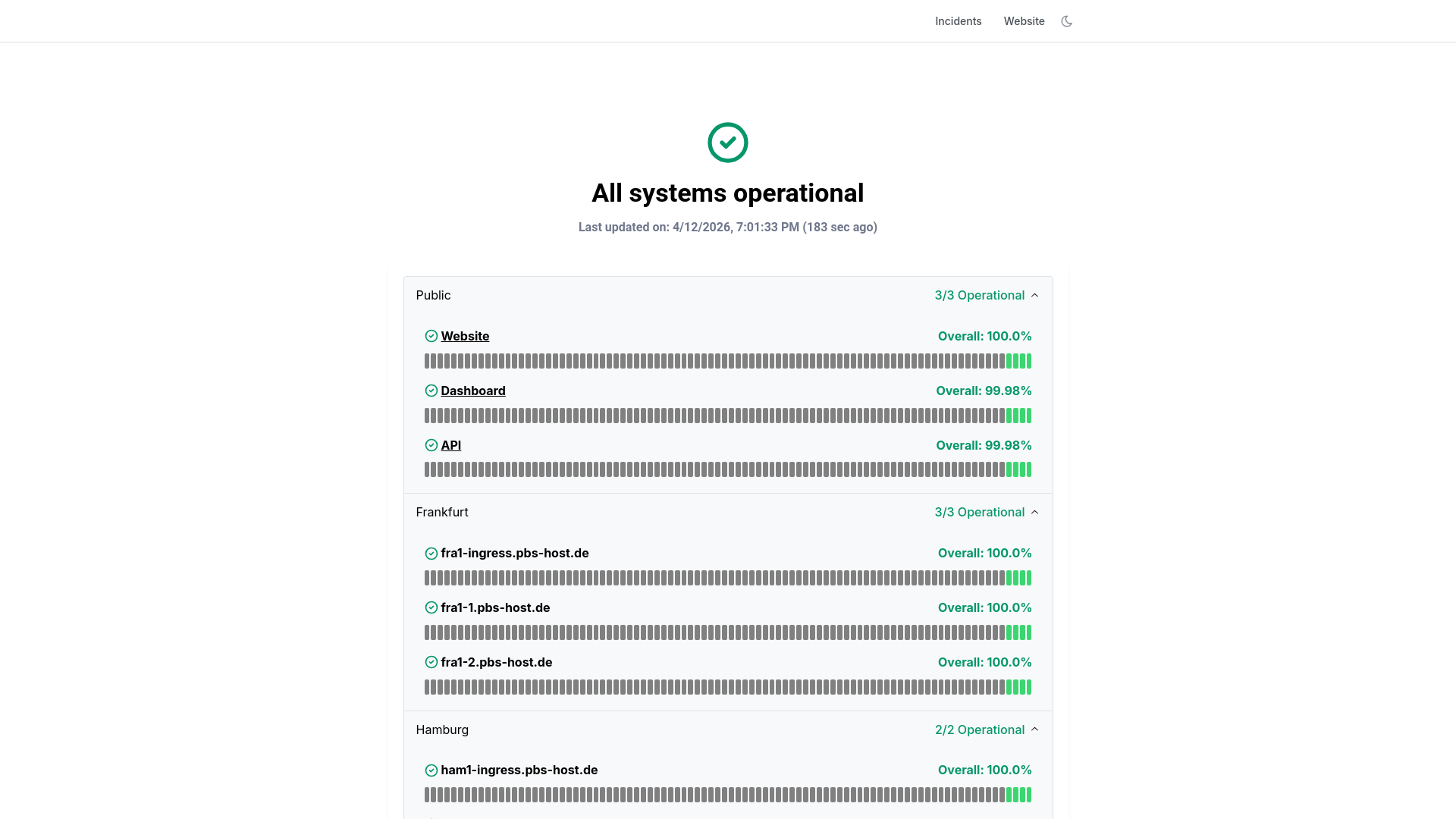 website screenshot of https://uptimeflare-staging-cku.pages.dev/