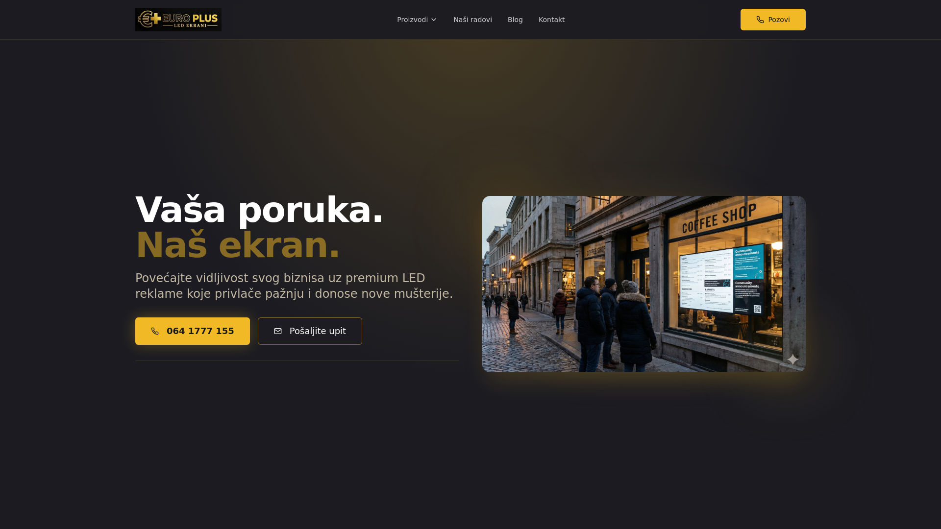 website screenshot of https://svetlecareklama.rs/