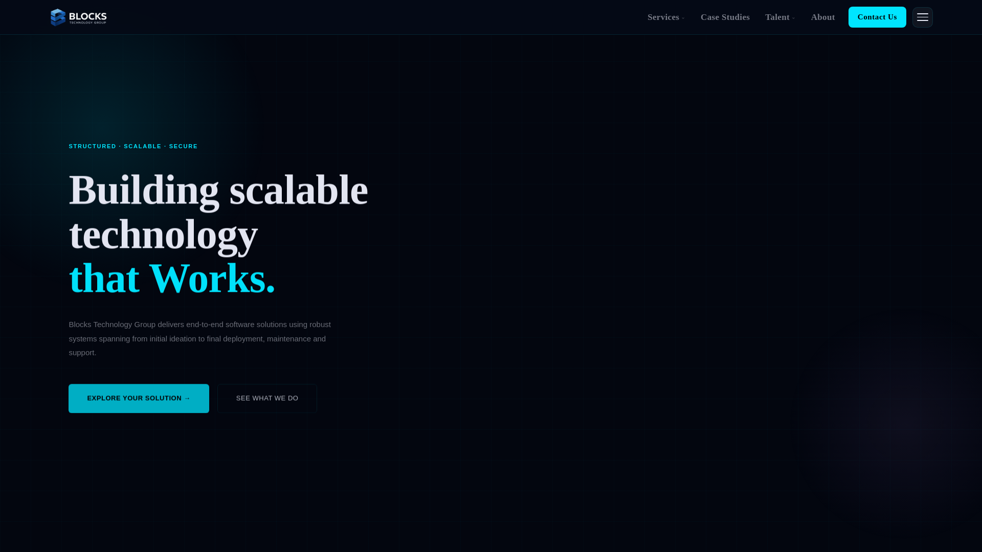 website screenshot of https://blockstech.co.za/