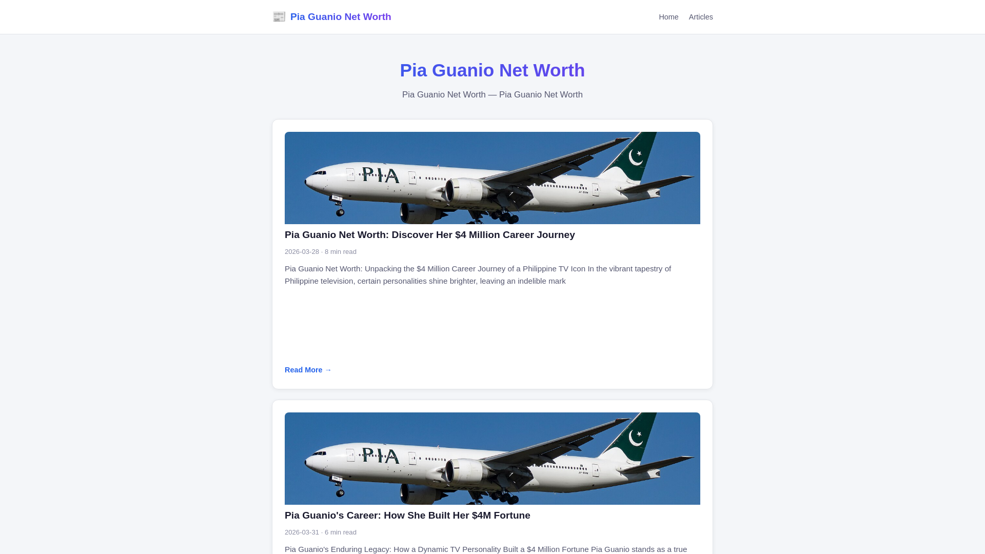 website screenshot of https://pia-guanio-net-worth.pages.dev/