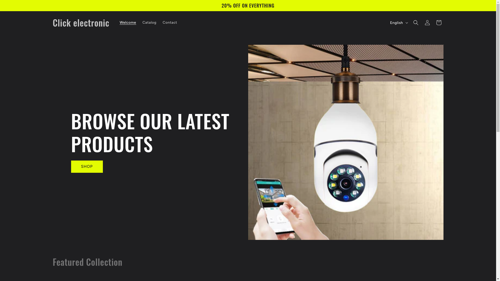 website screenshot of https://clickelectronic.shop/