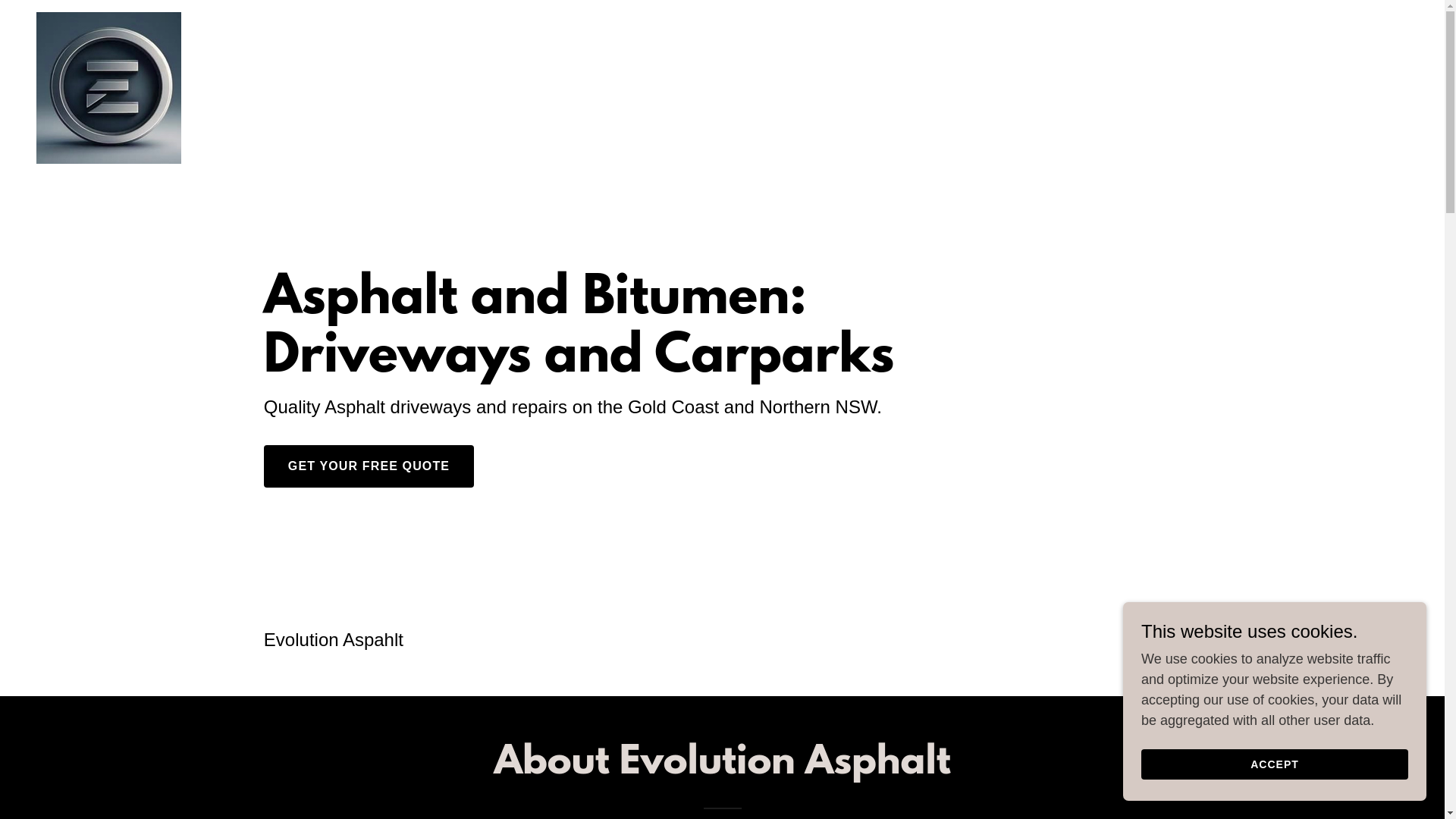 website screenshot of https://evolutionasphalt.com.au/