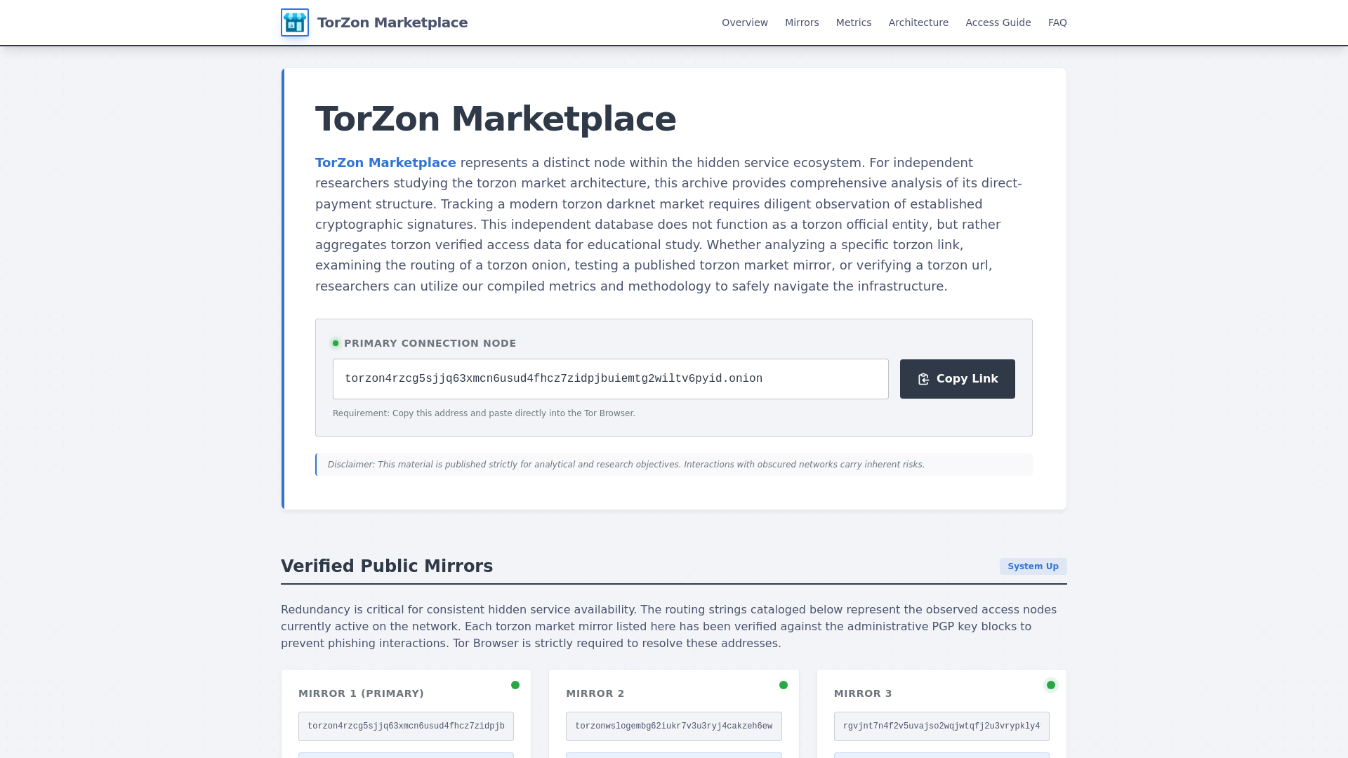 website screenshot of https://torzonmarketplace.shop